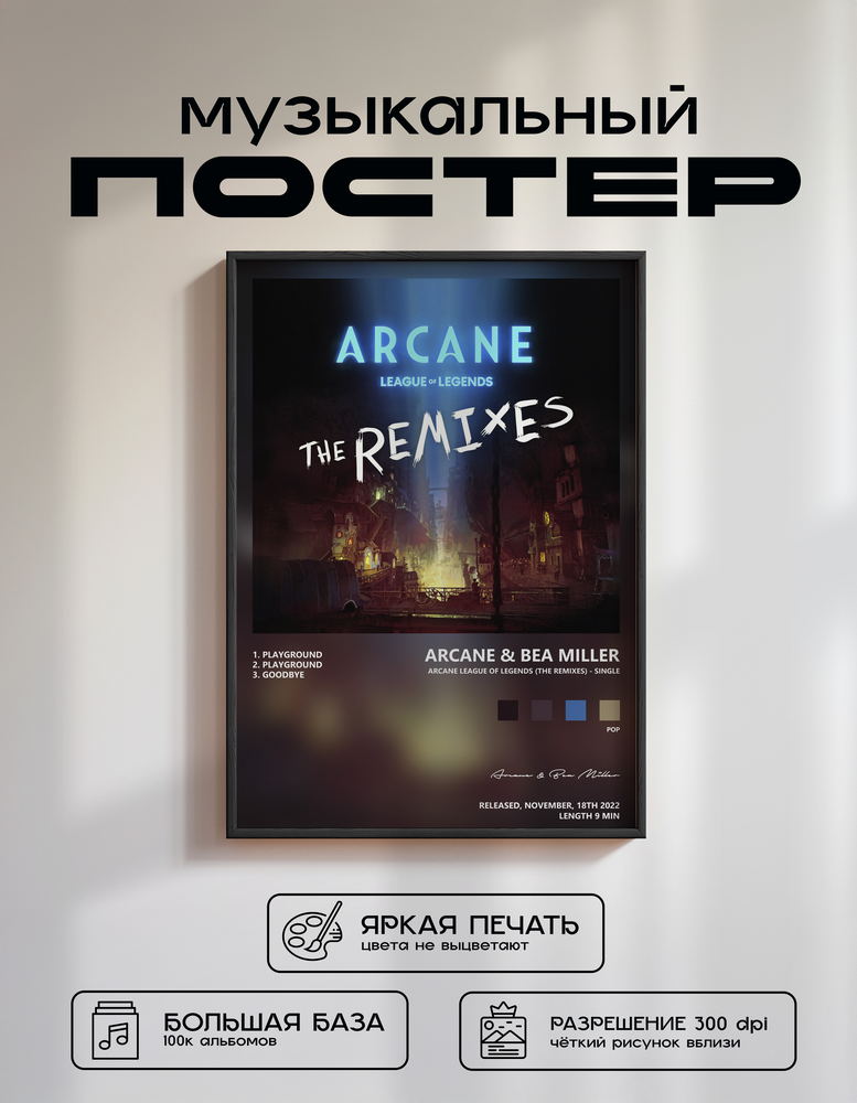 Music poster: Arcane Bea Miller - Arcane League of Legends The Remixes - Single