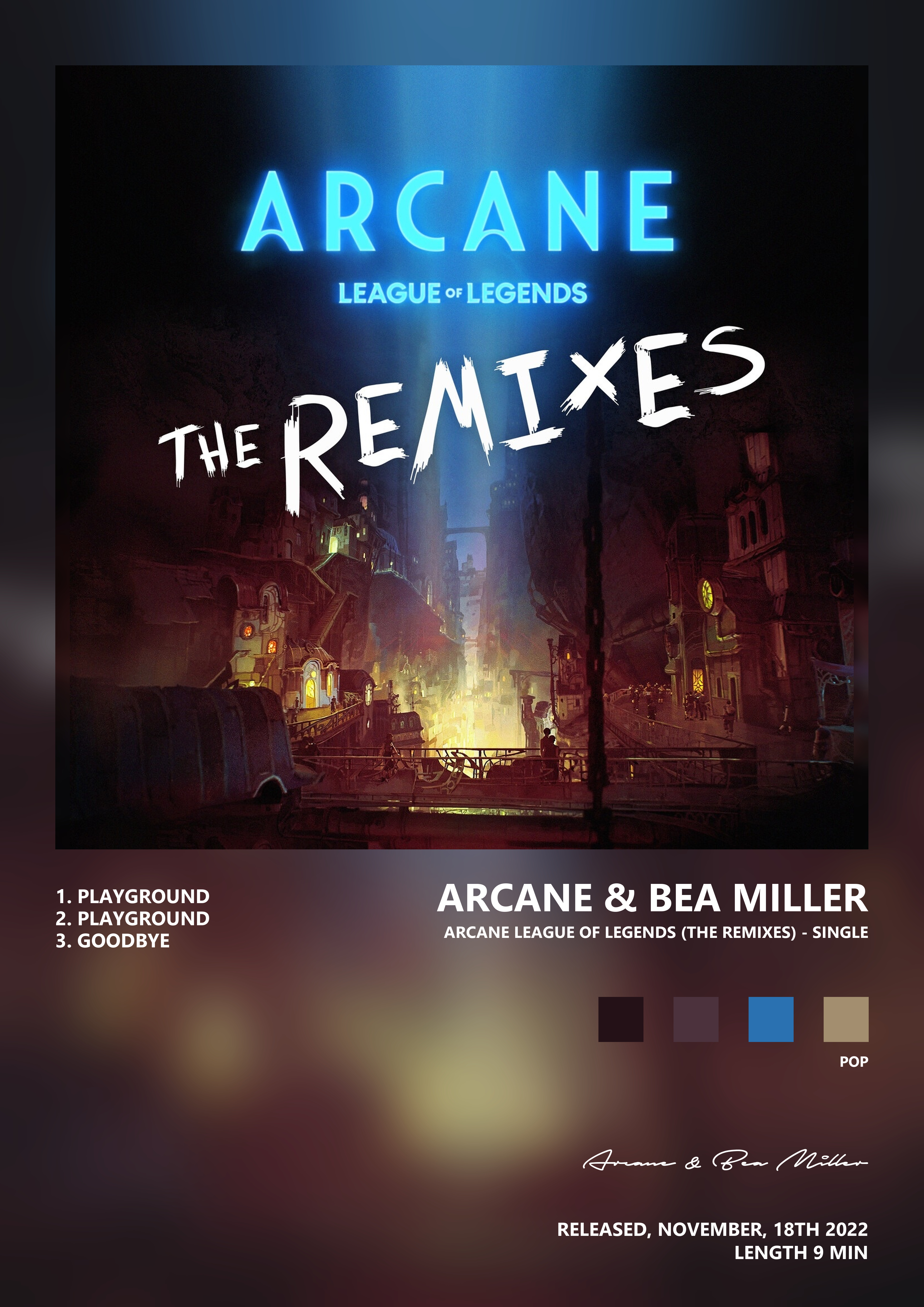 Music poster: Arcane Bea Miller - Arcane League of Legends The Remixes - Single