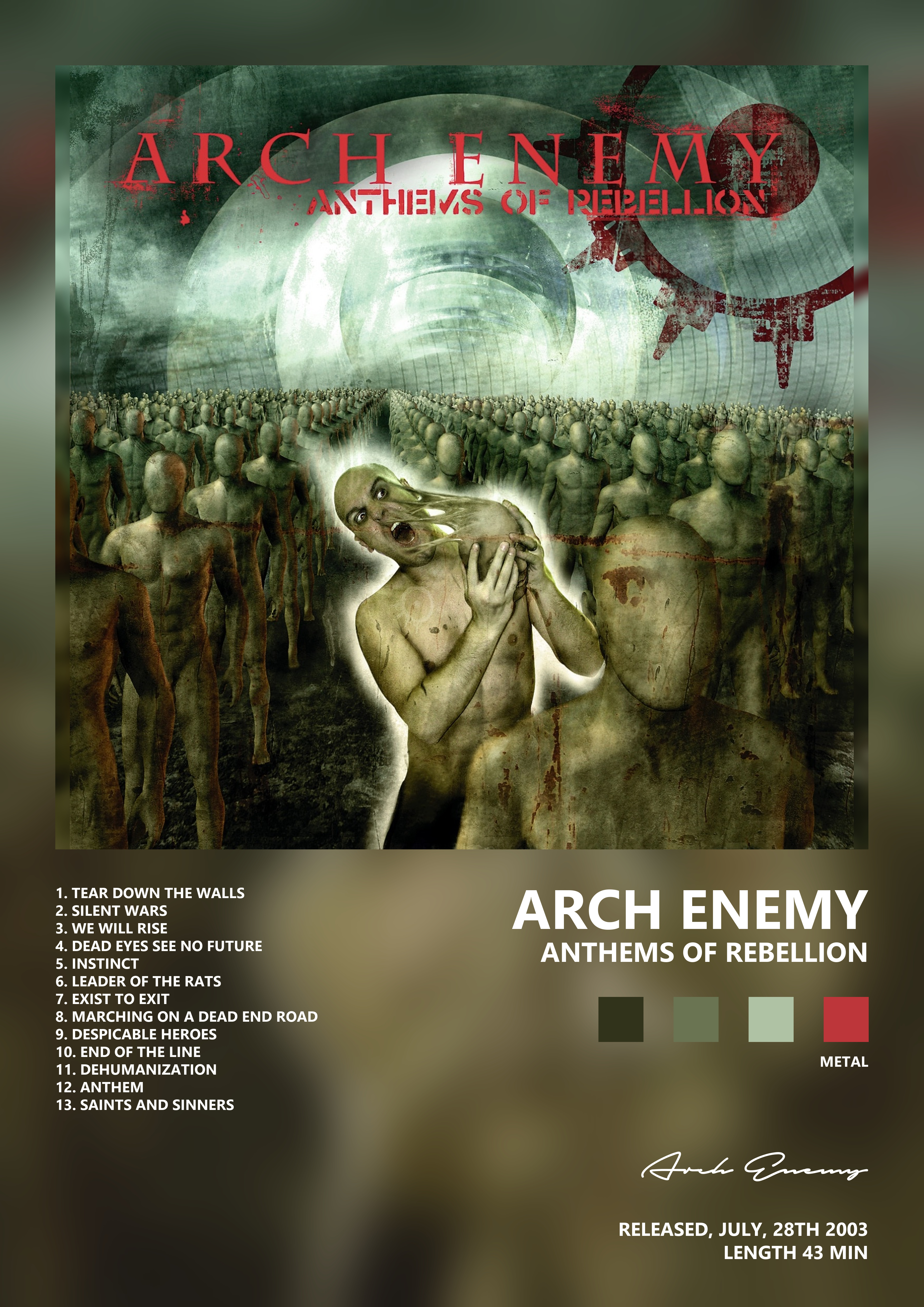 Music poster: Arch Enemy - Anthems of Rebellion