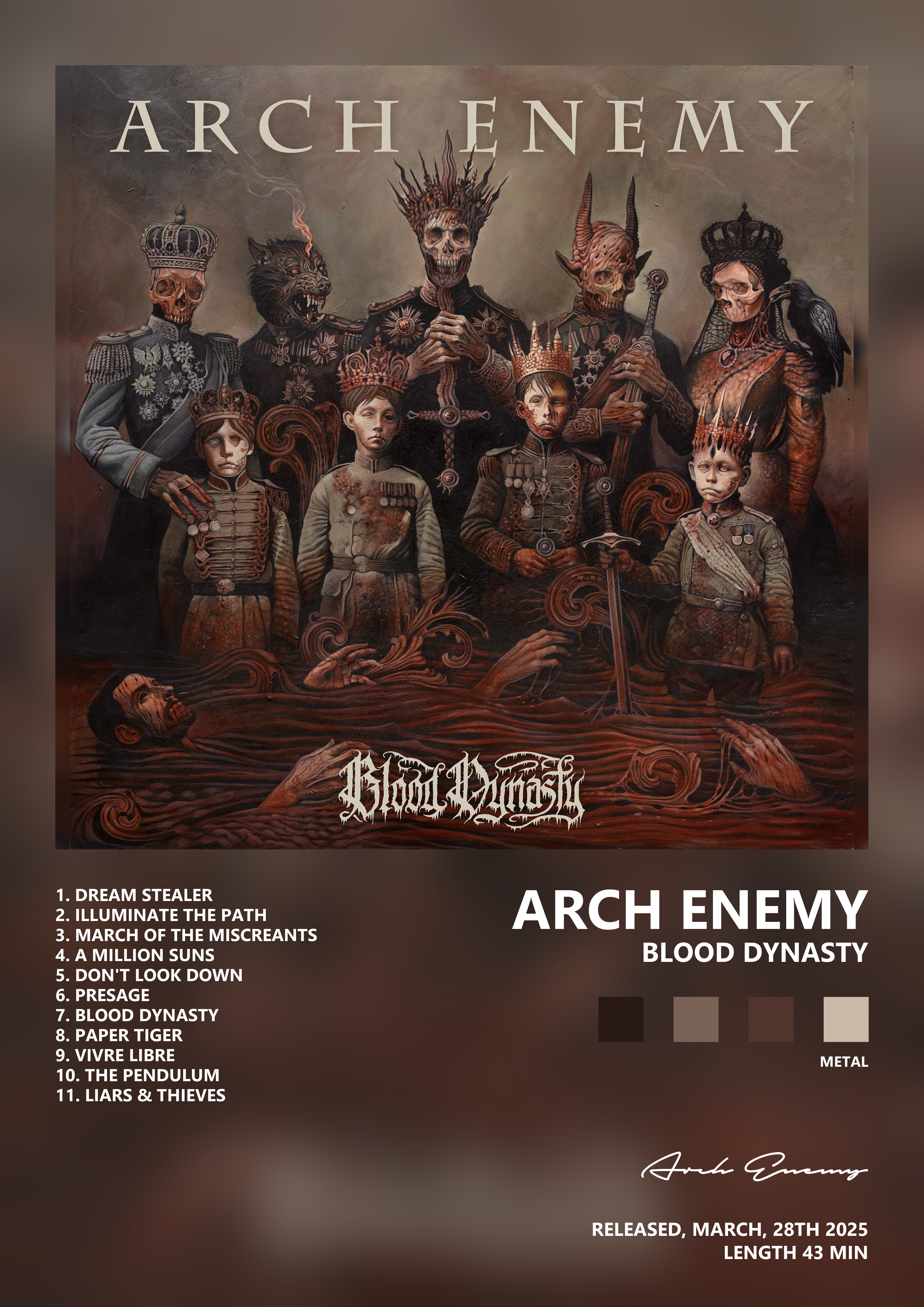 Music poster: Arch Enemy - Blood Dynasty