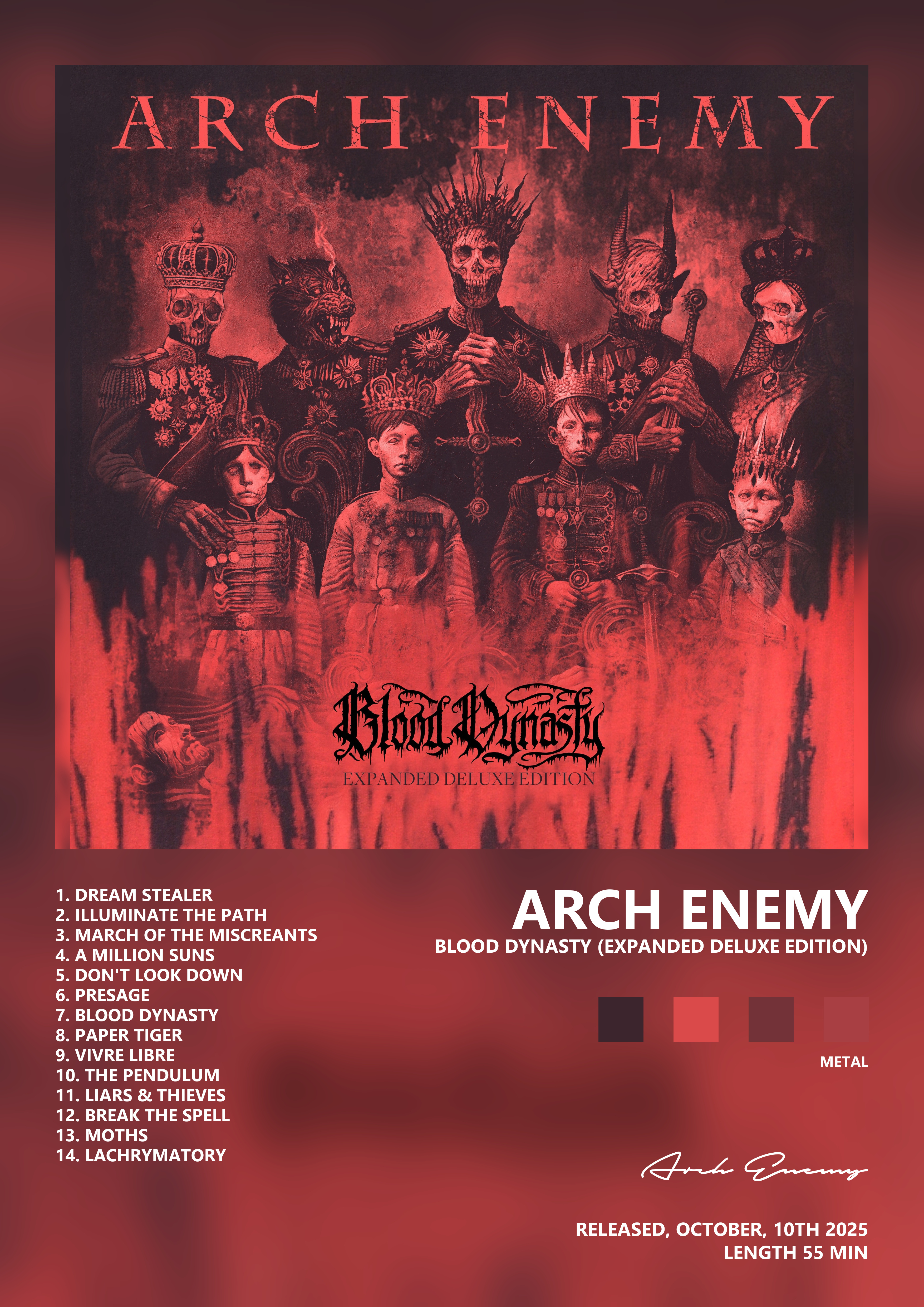 Music poster: Arch Enemy - Blood Dynasty Expanded Deluxe Edition