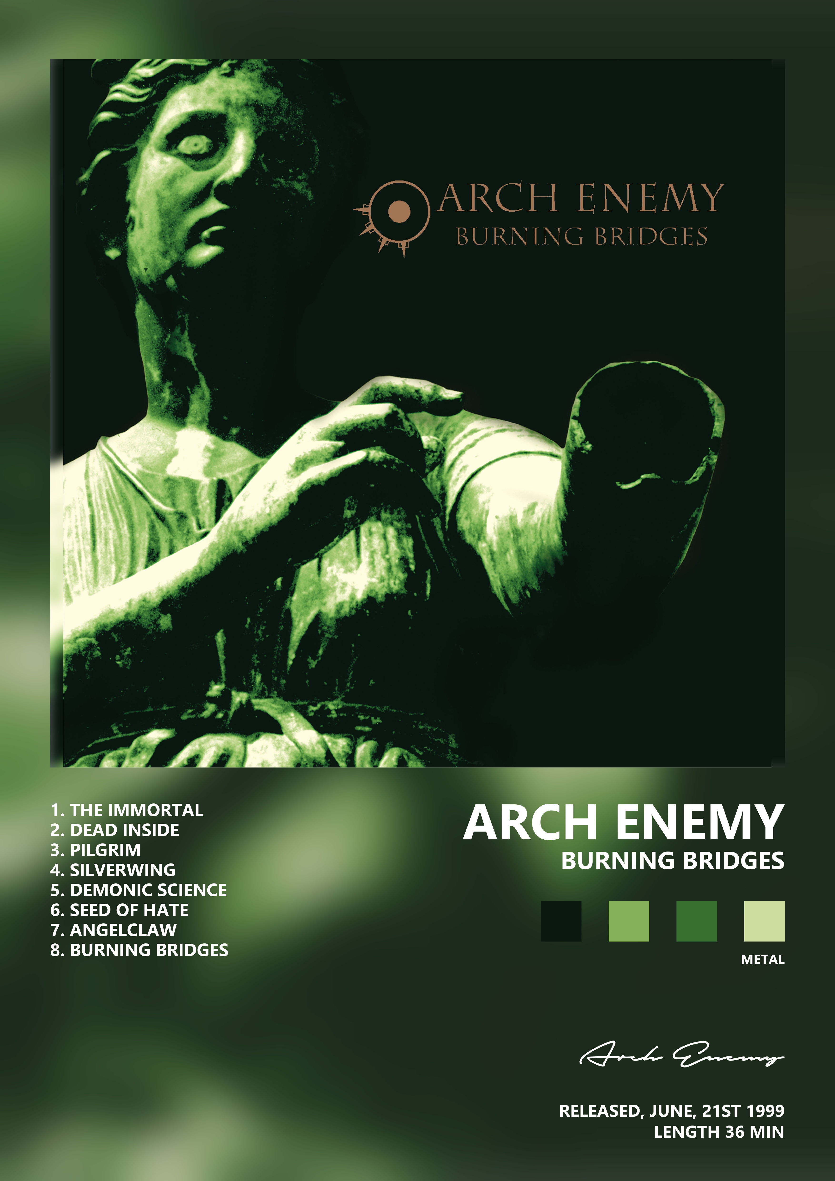 Music poster: Arch Enemy - Burning Bridges