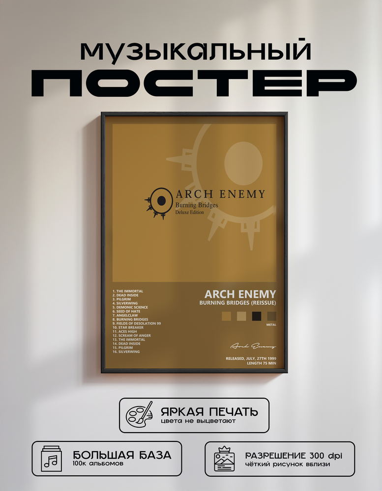 Music poster: Arch Enemy - Burning Bridges Reissue