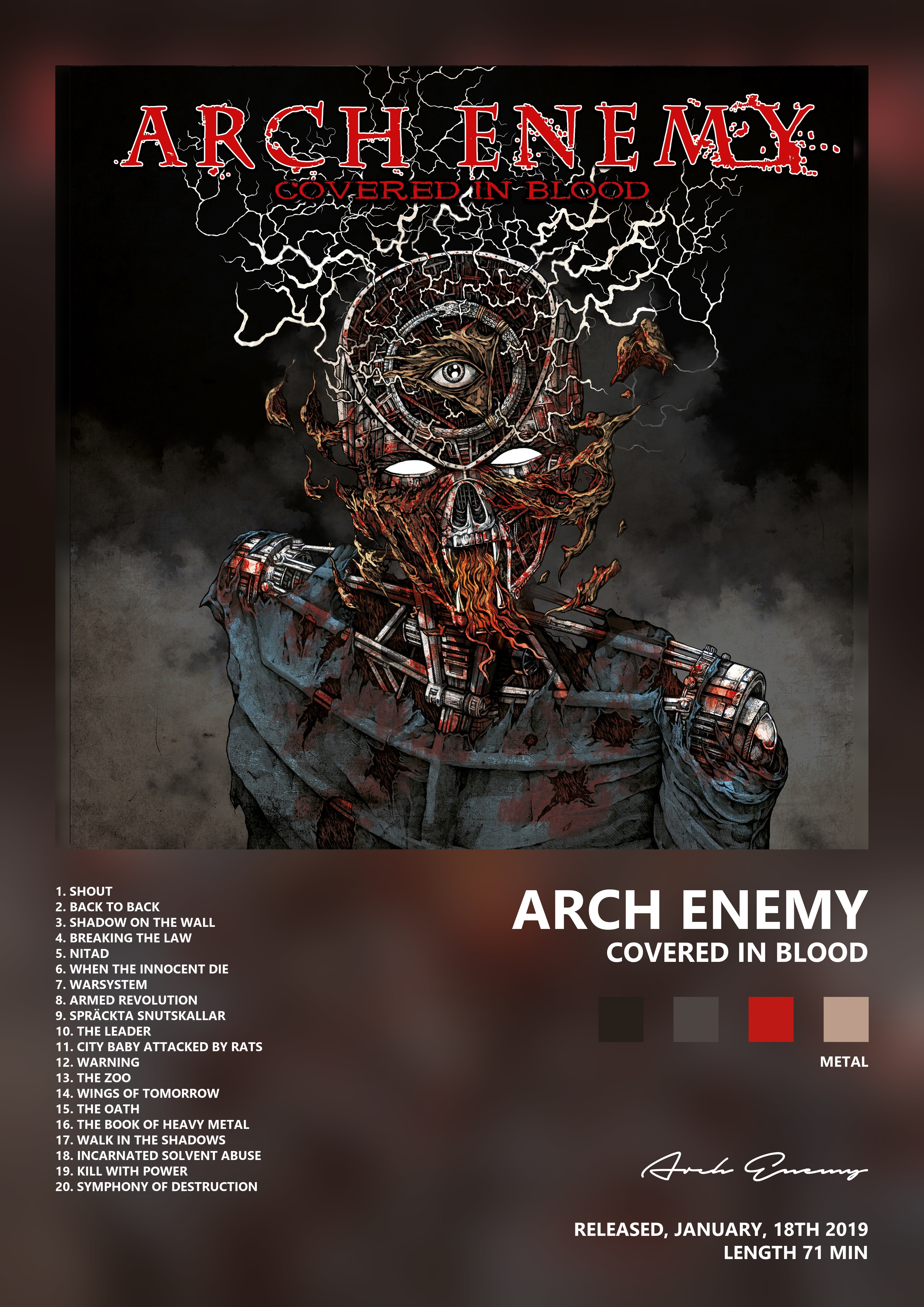 Music poster: Arch Enemy - Covered In Blood