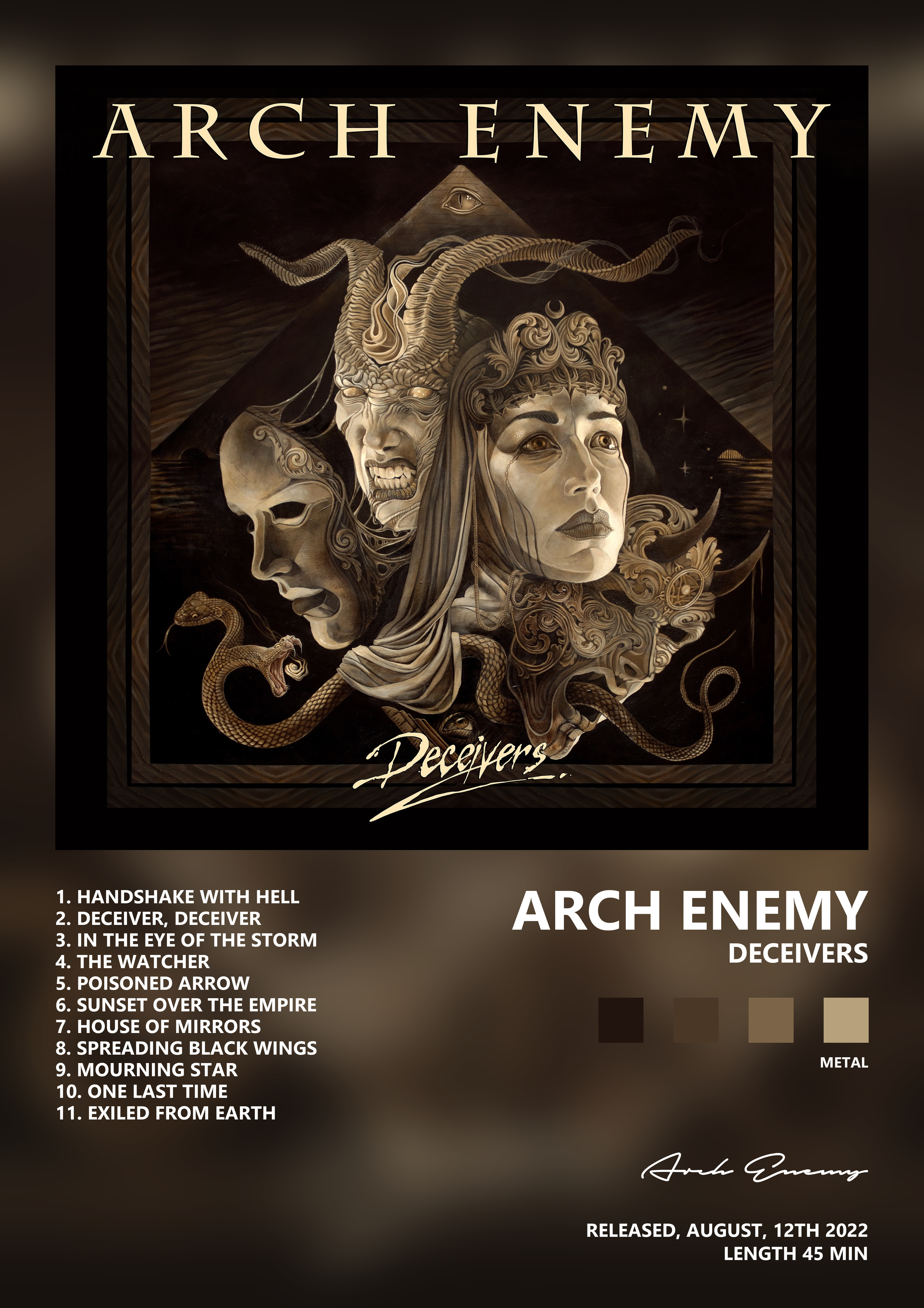 Music poster: Arch Enemy - Deceivers