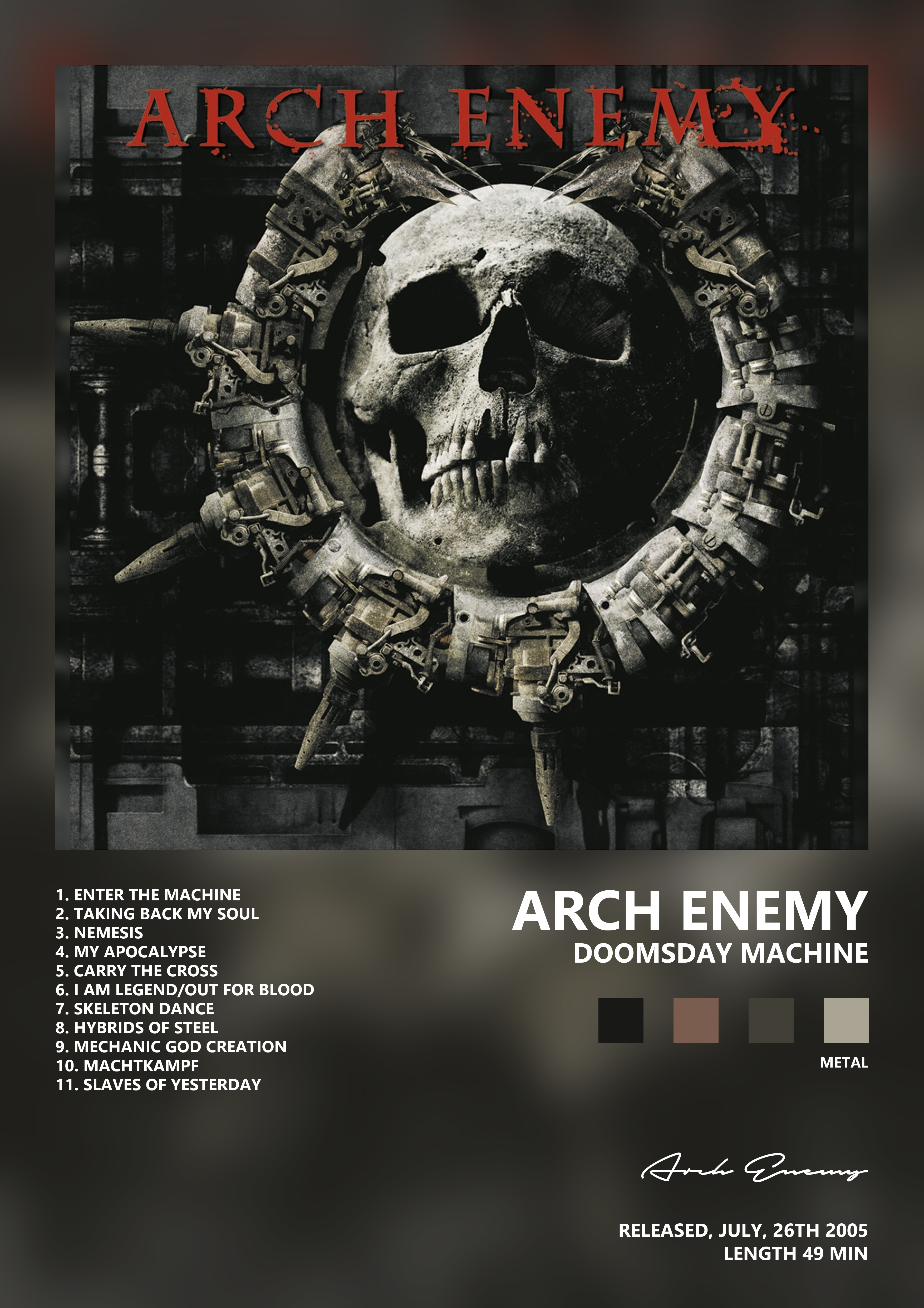 Music poster: Arch Enemy - Doomsday Machine