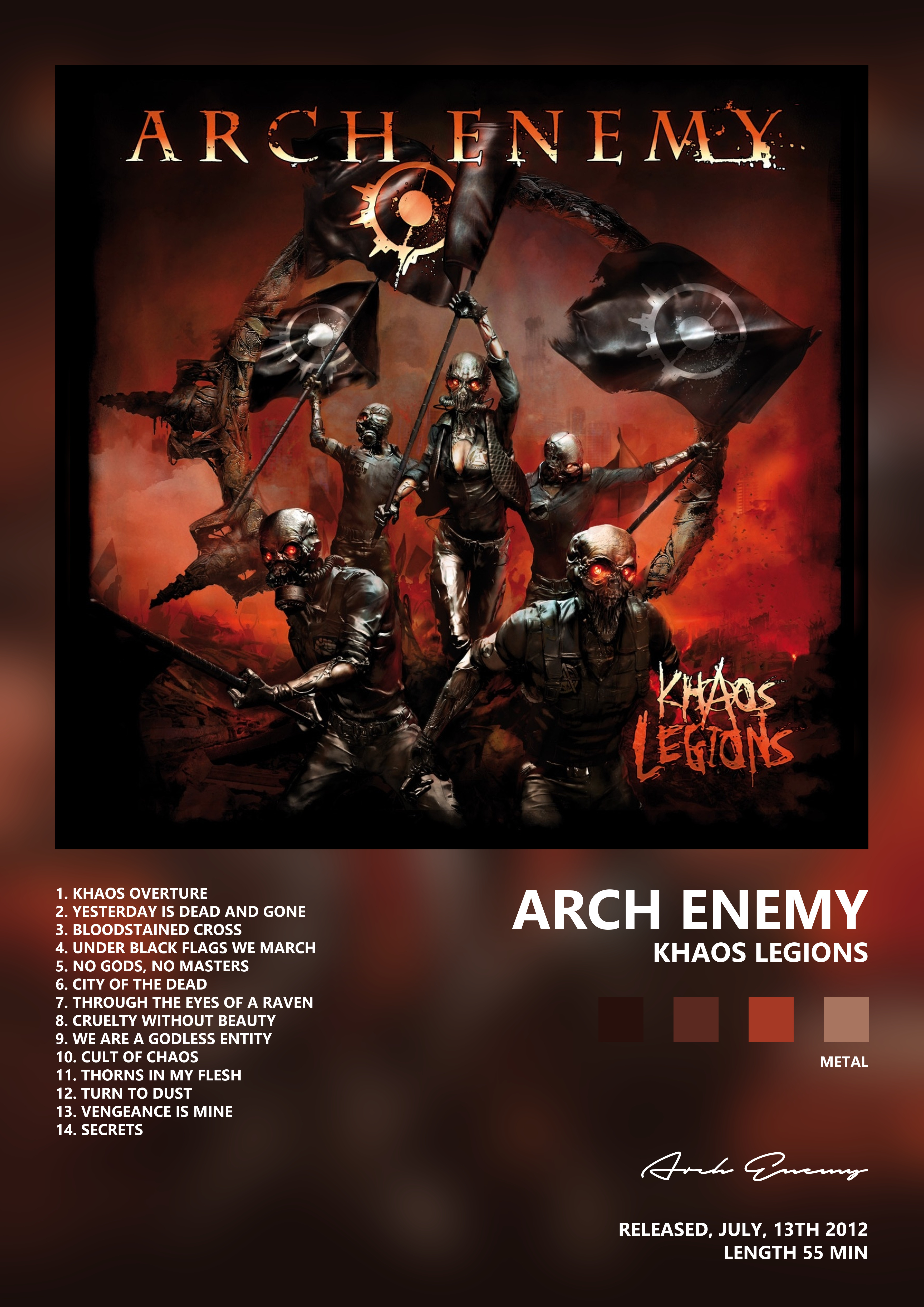 Music poster: Arch Enemy - Khaos Legions