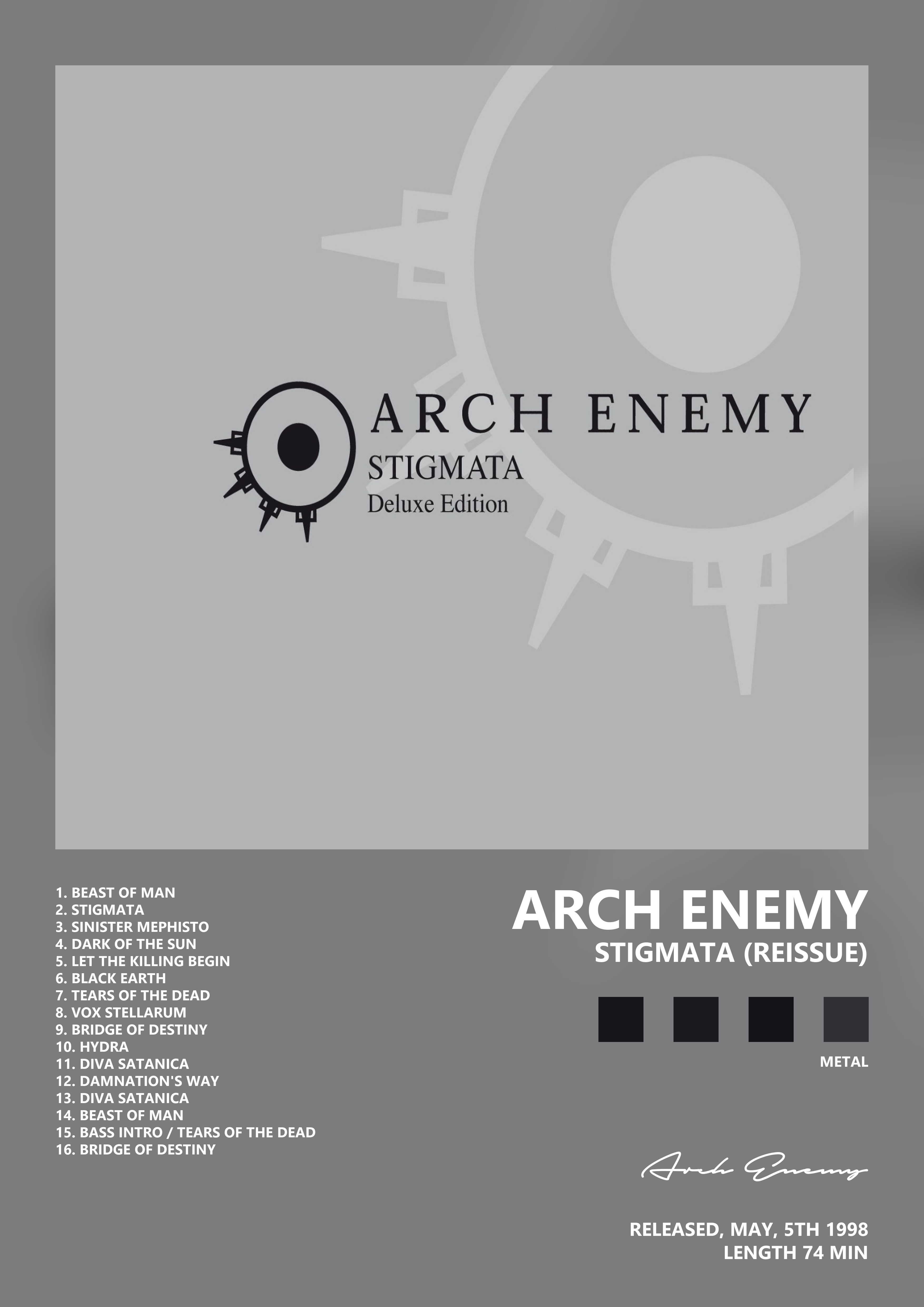 Music poster: Arch Enemy - Stigmata Reissue