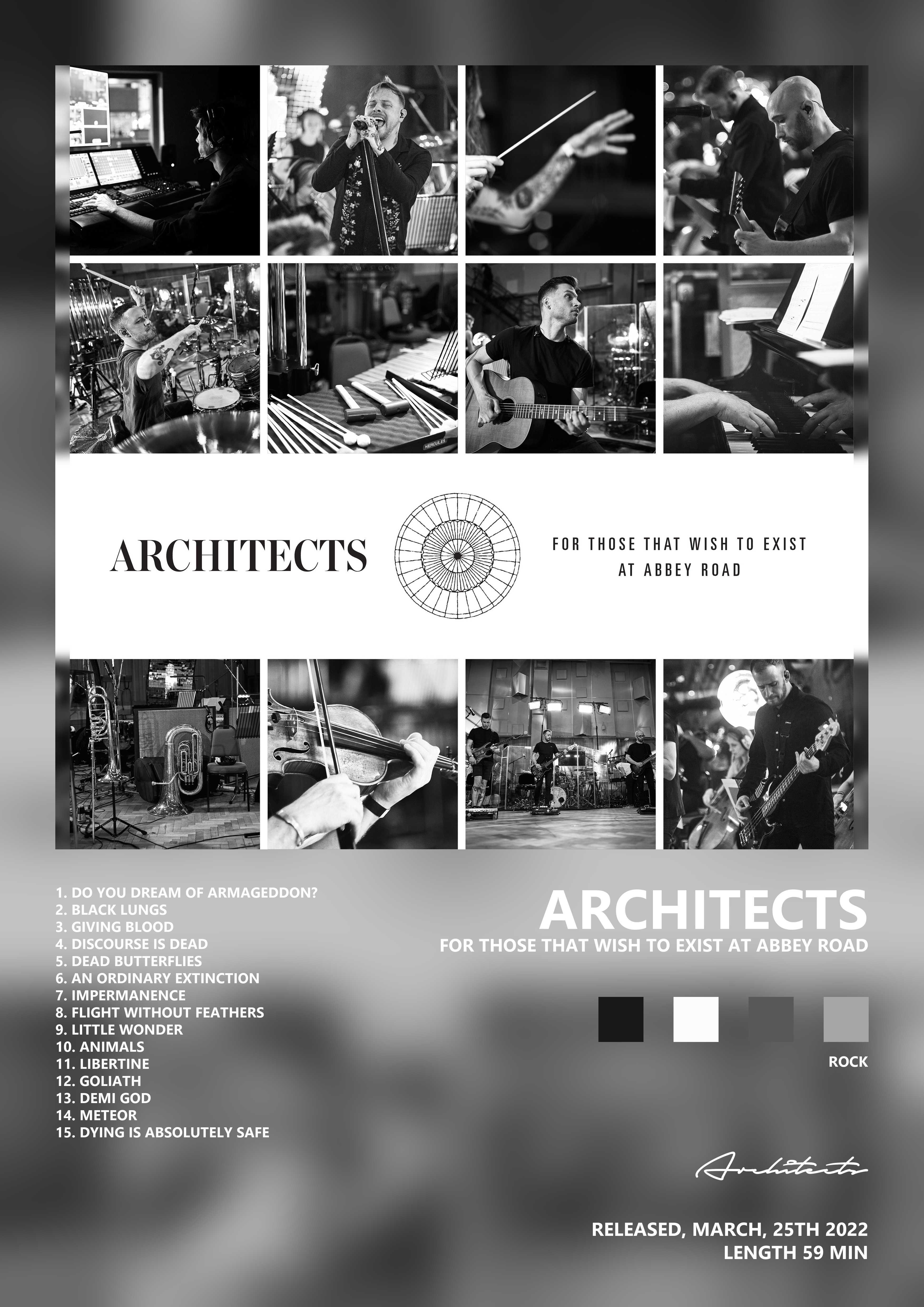 Music poster: Architects - For Those That Wish to Exist at Abbey Road