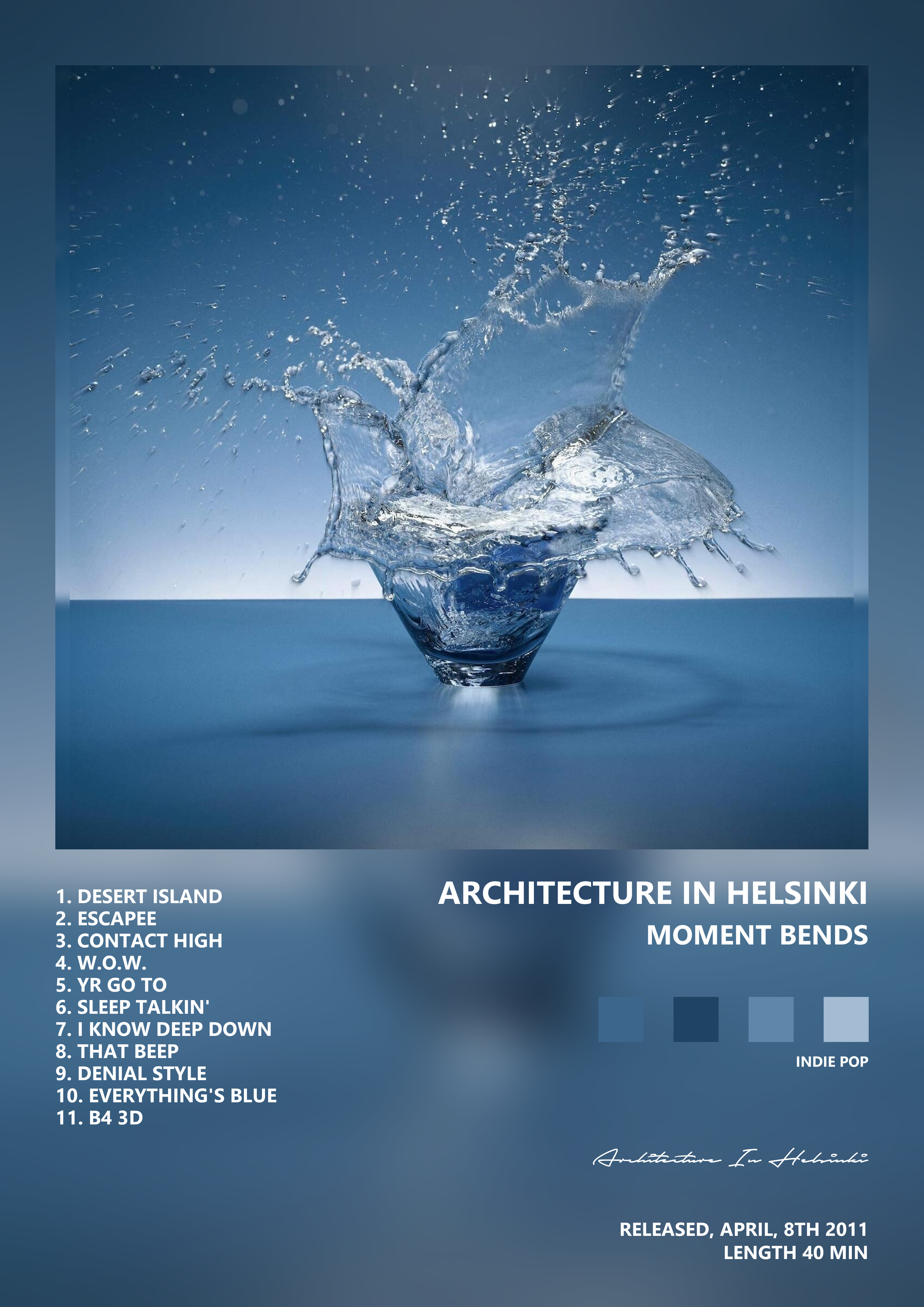 Music poster: Architecture In Helsinki - Moment Bends