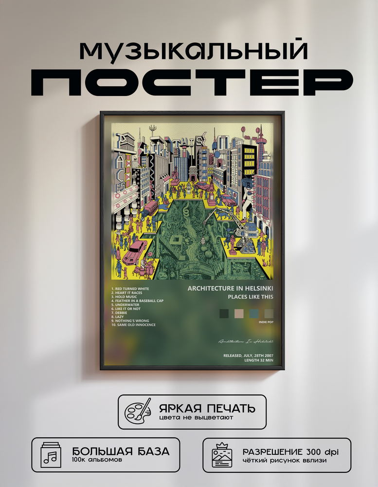 Music poster: Architecture In Helsinki - Places Like This