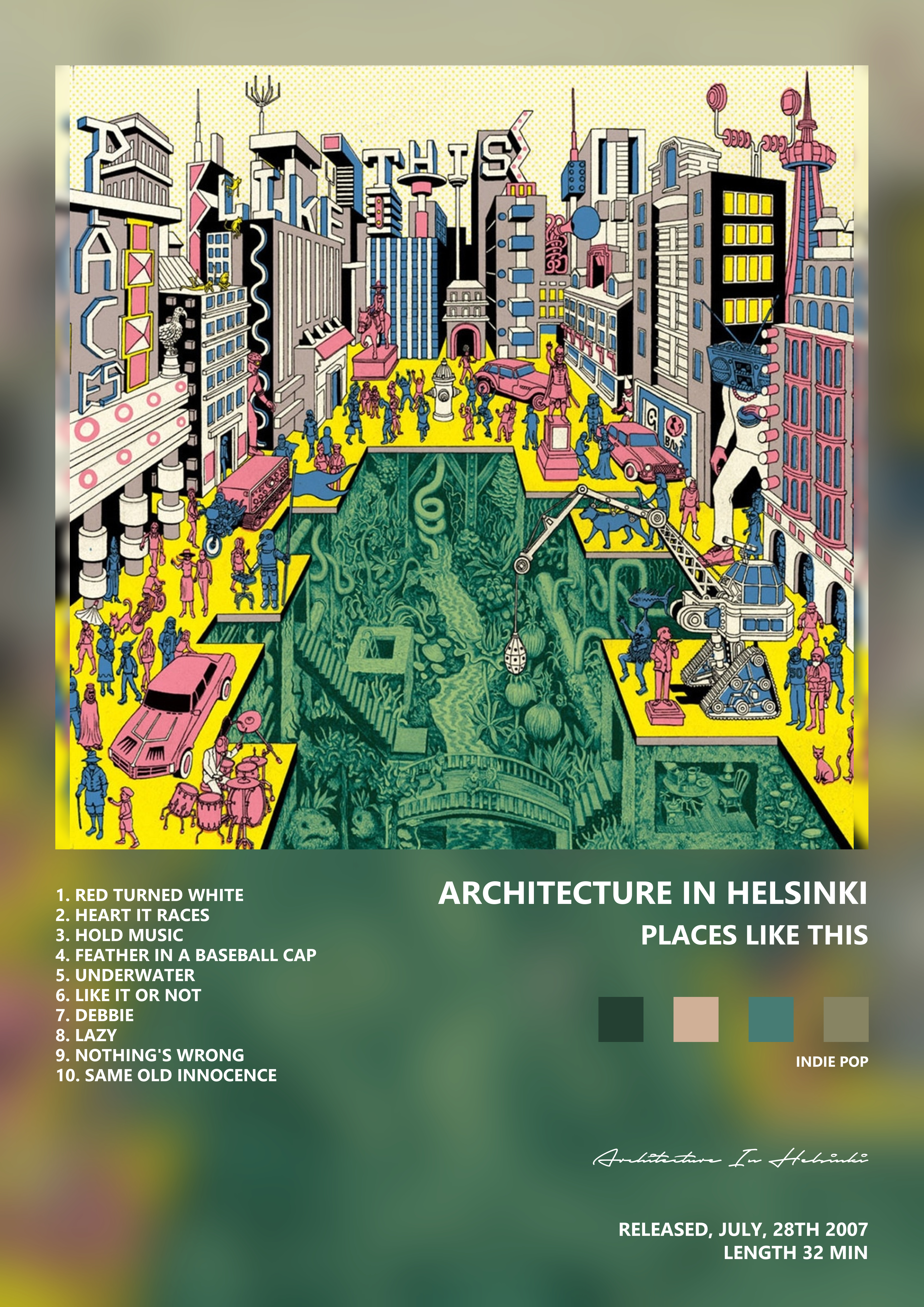 Music poster: Architecture In Helsinki - Places Like This