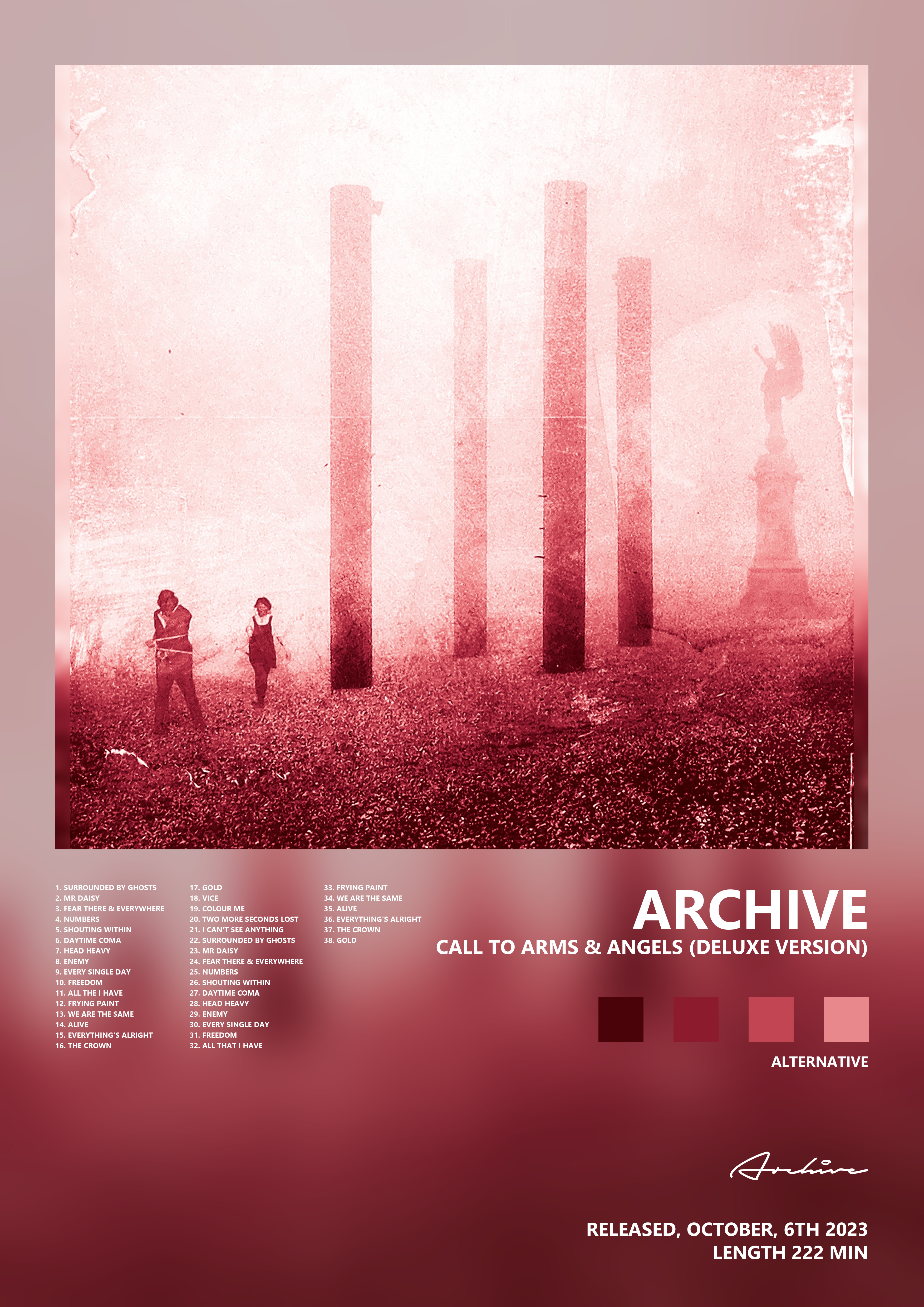 Music poster: Archive - Call To Arms Angels Deluxe Version