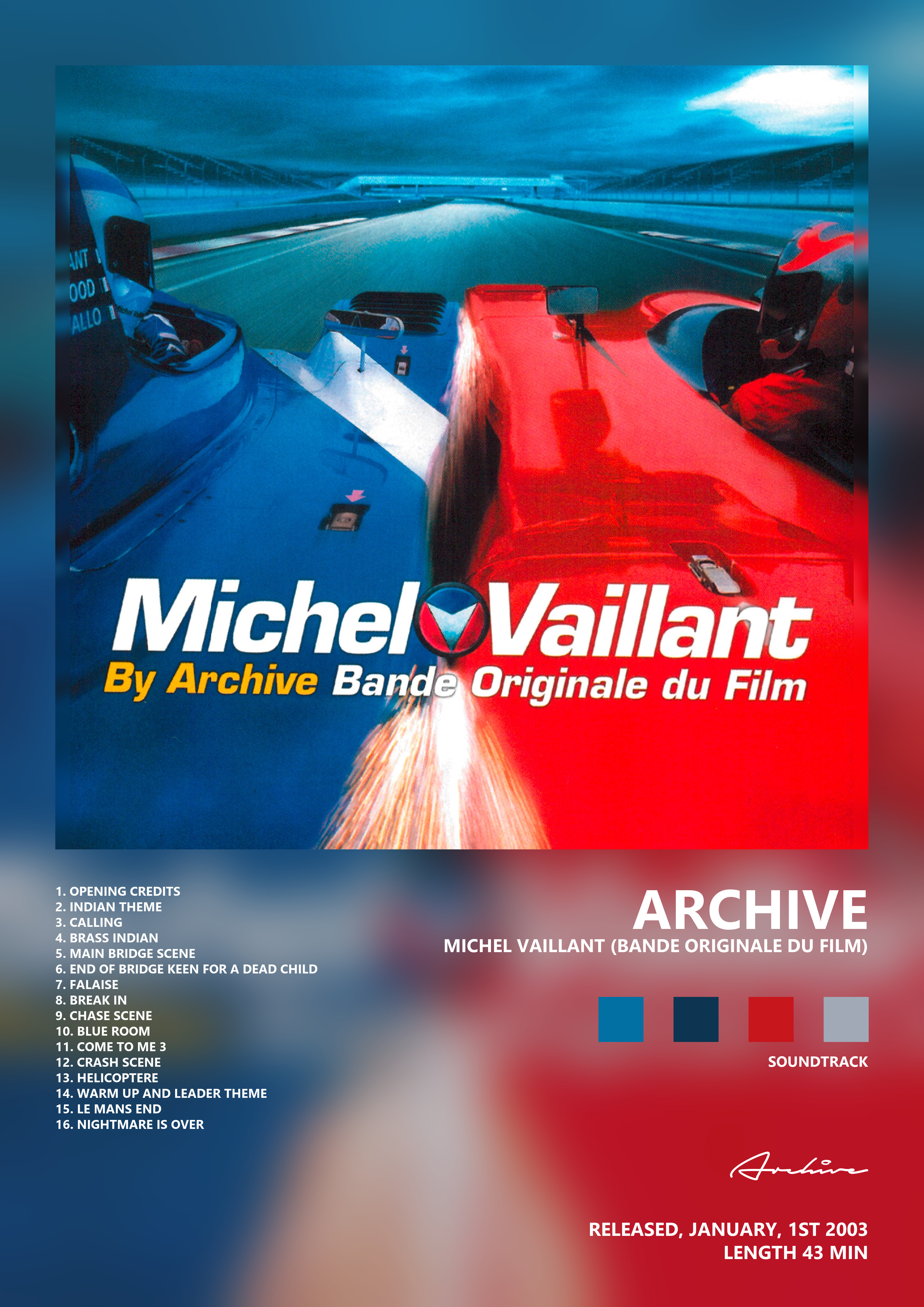 Music poster: Archive - Michel Vaillant Bande originale du film