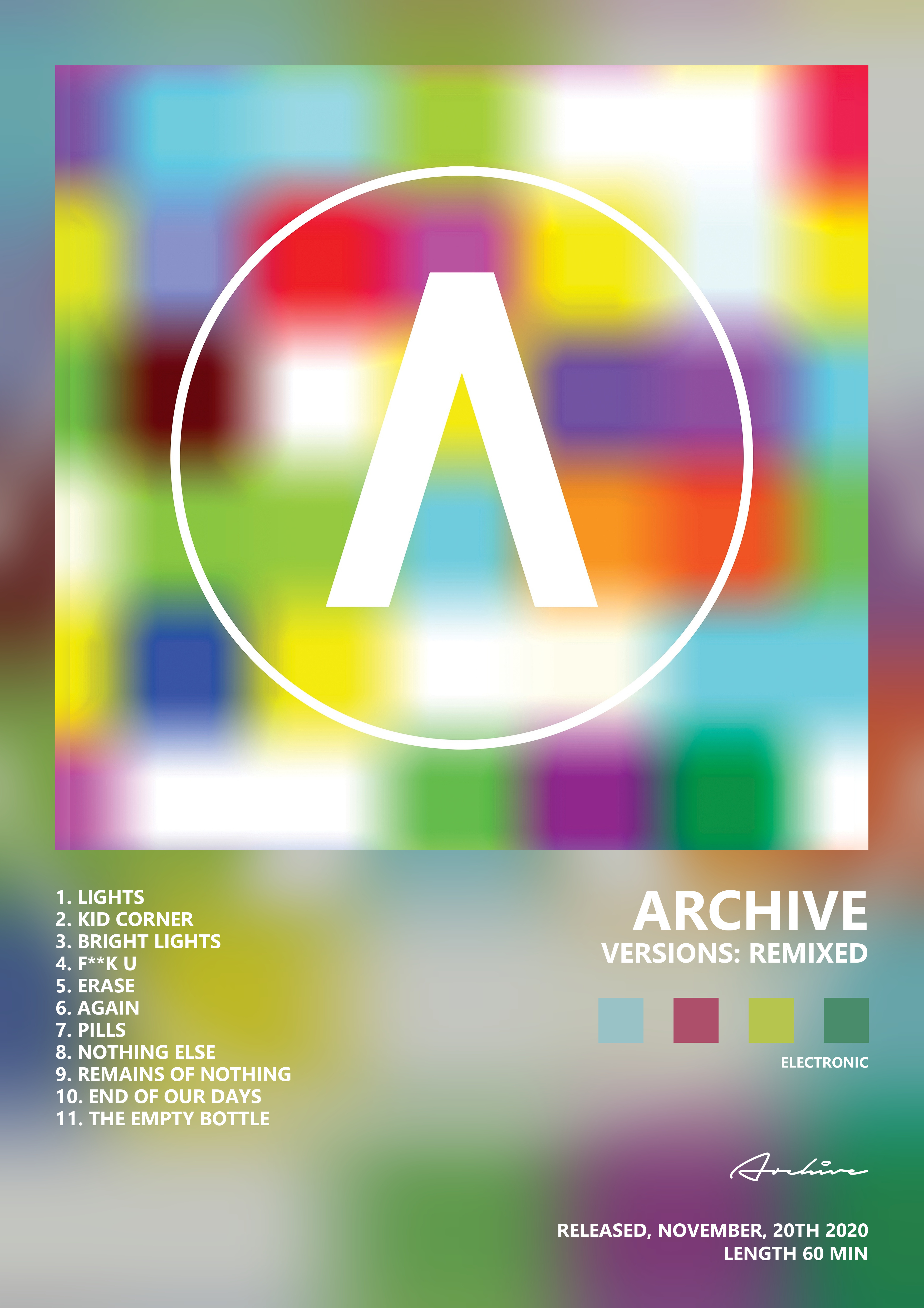 Music poster: Archive - Versions Remixed