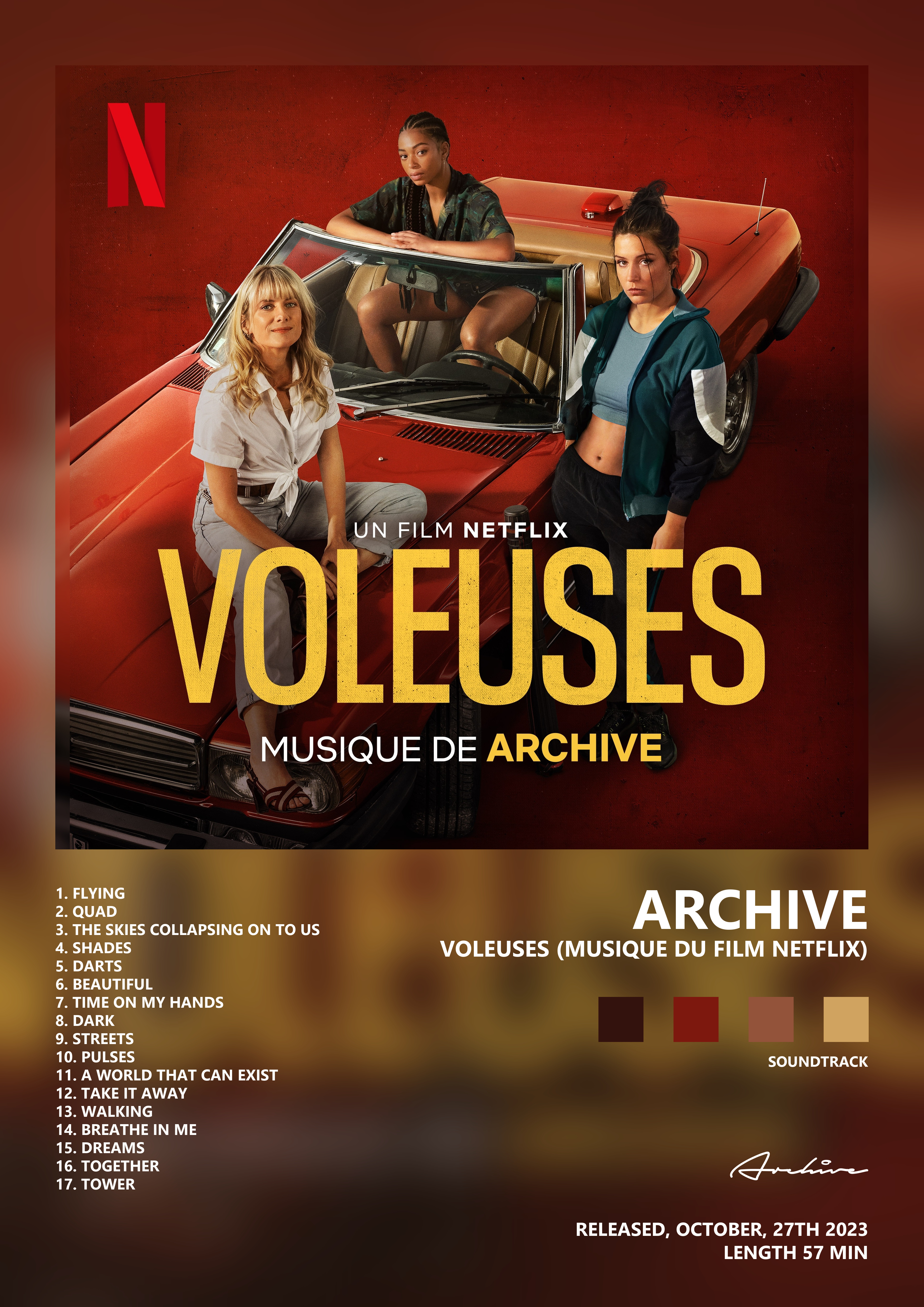 Music poster: Archive - Voleuses Musique Du Film Netflix