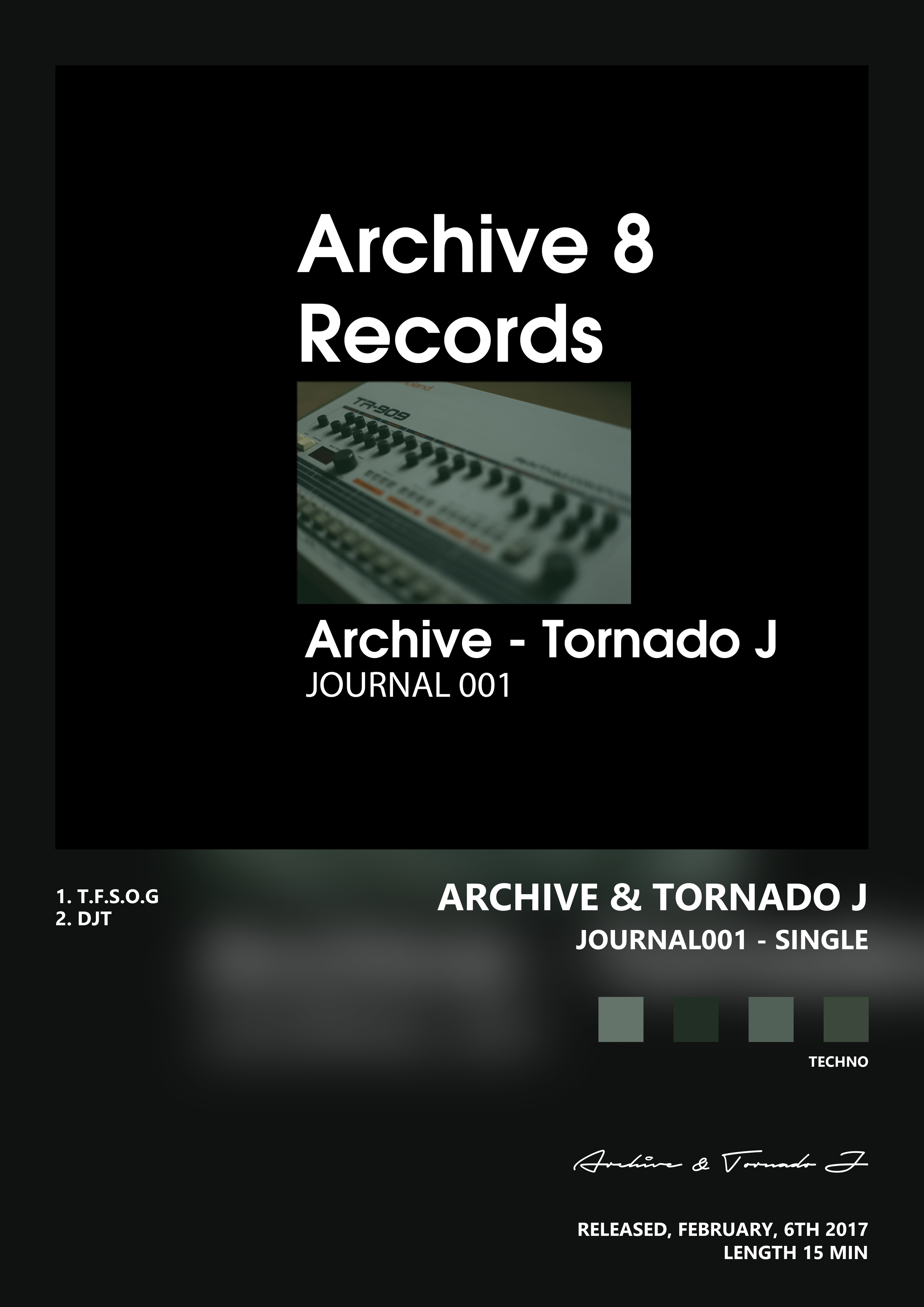 Music poster: Archive Tornado J - Journal001 - Single