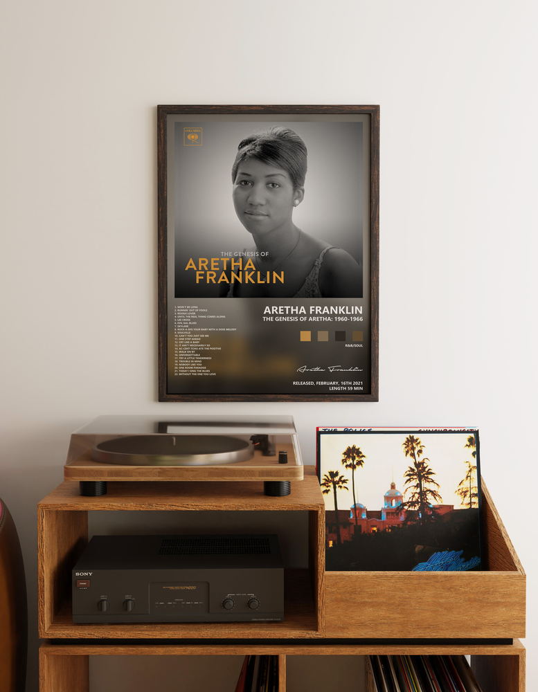 Music poster: Aretha Franklin - The Genesis of Aretha 1960-1966