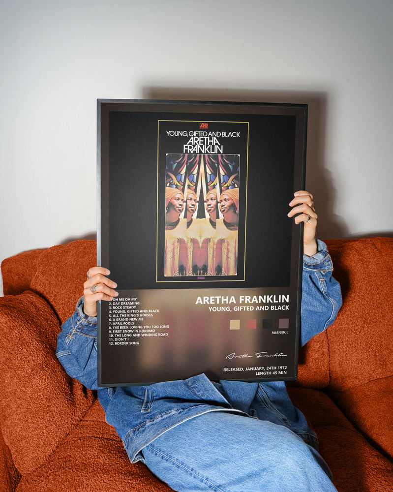 Music poster: Aretha Franklin - Young Gifted and Black