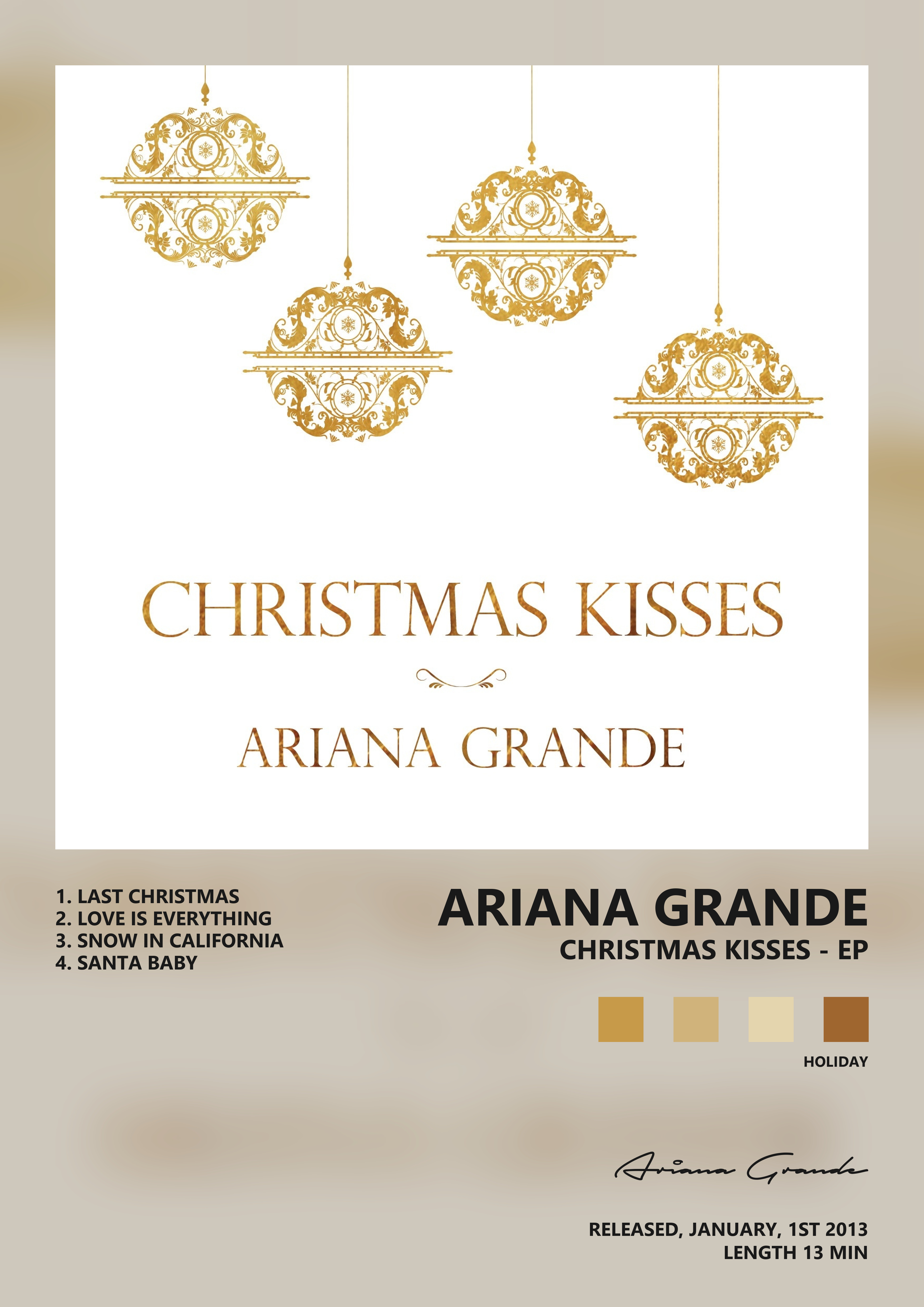 Music poster: Ariana Grande - Christmas Kisses - EP