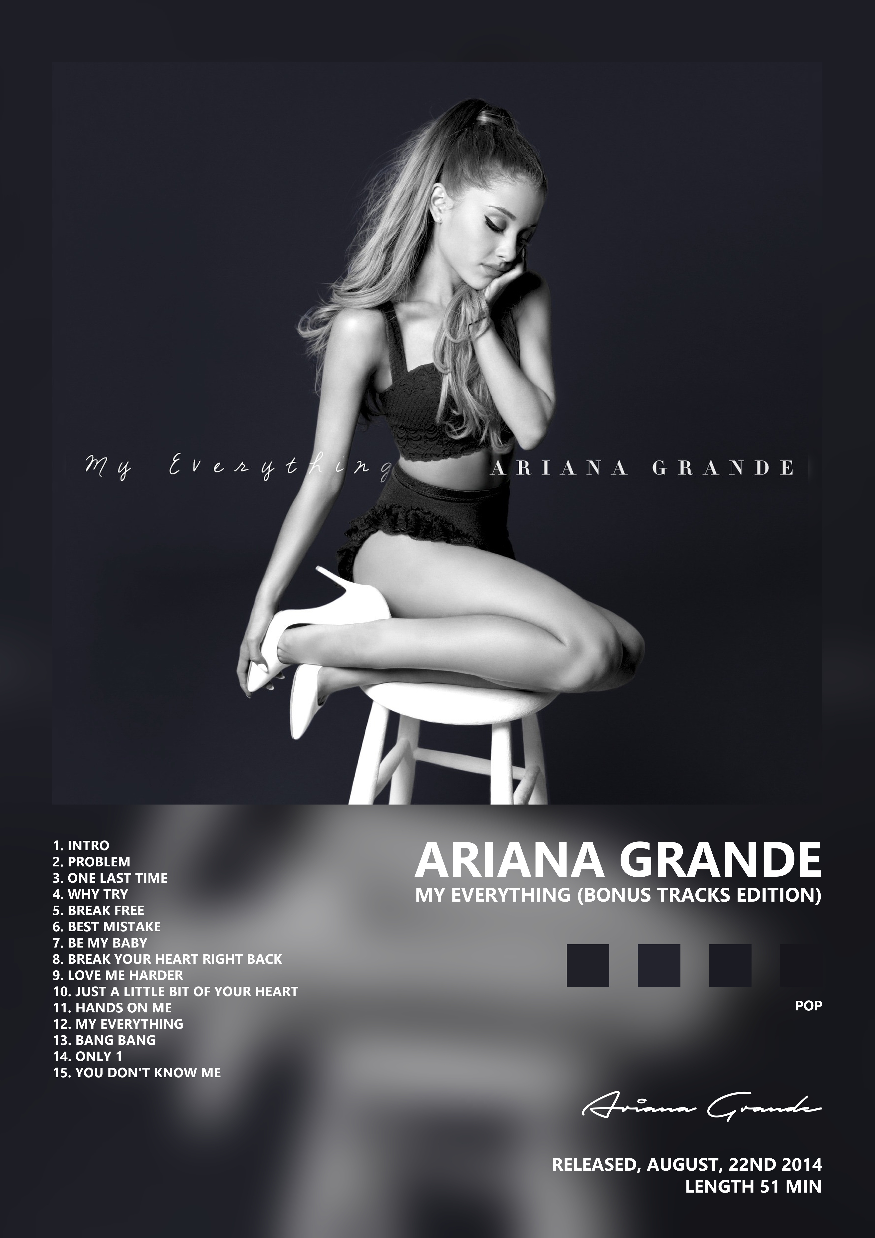 Music poster: Ariana Grande - My Everything Bonus Tracks Edition