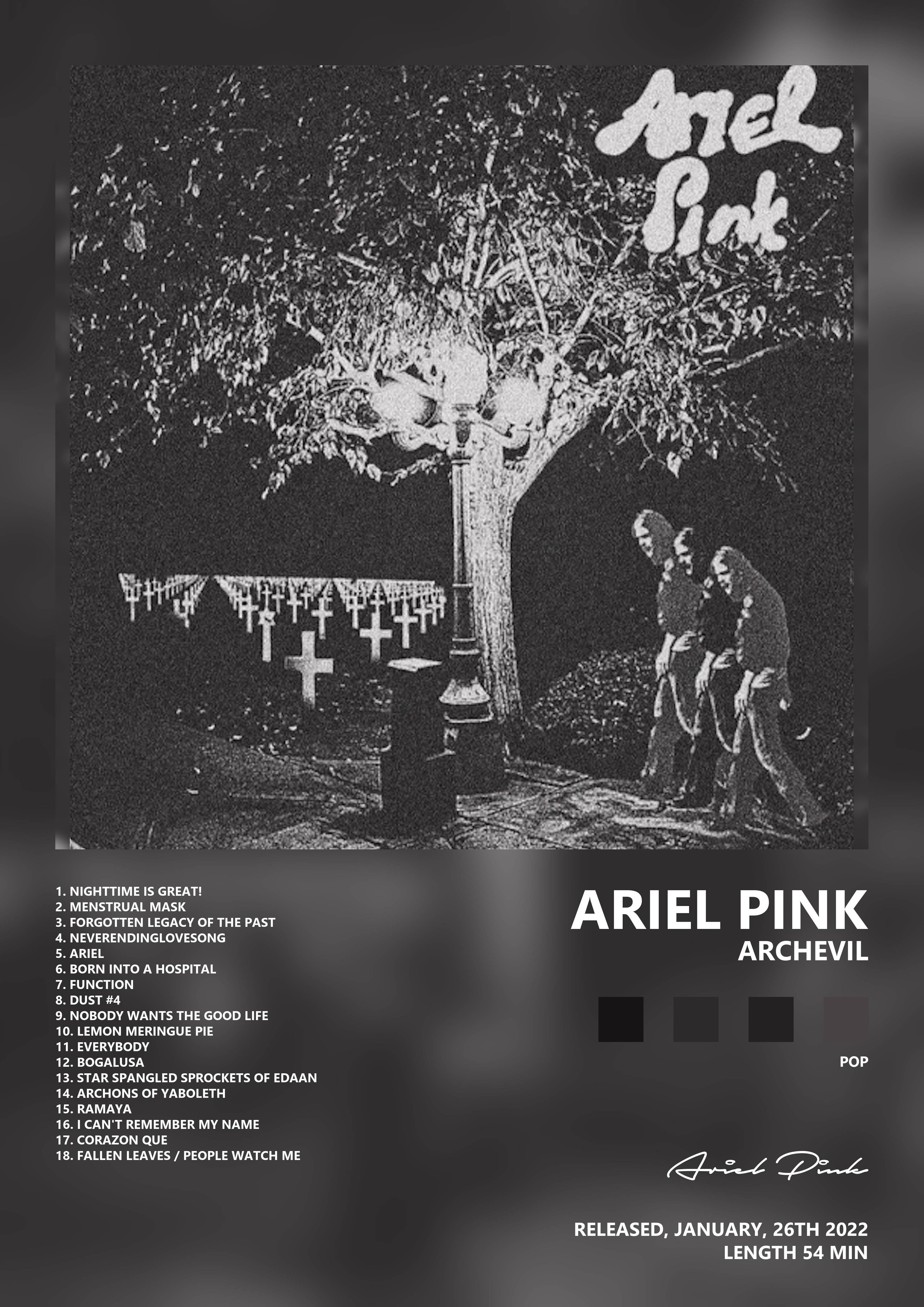 Music poster: Ariel Pink - Archevil