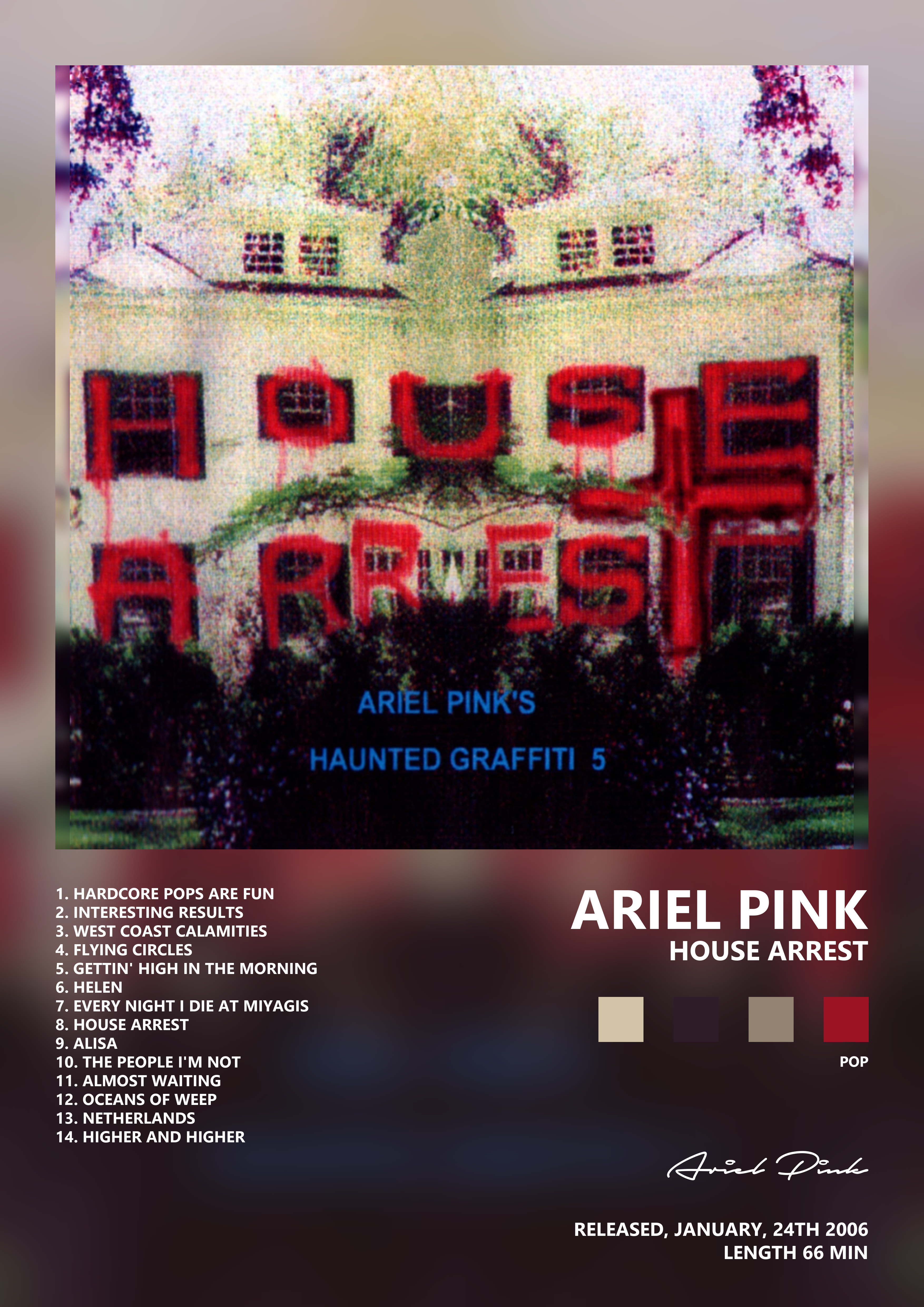Music poster: Ariel Pink - House Arrest