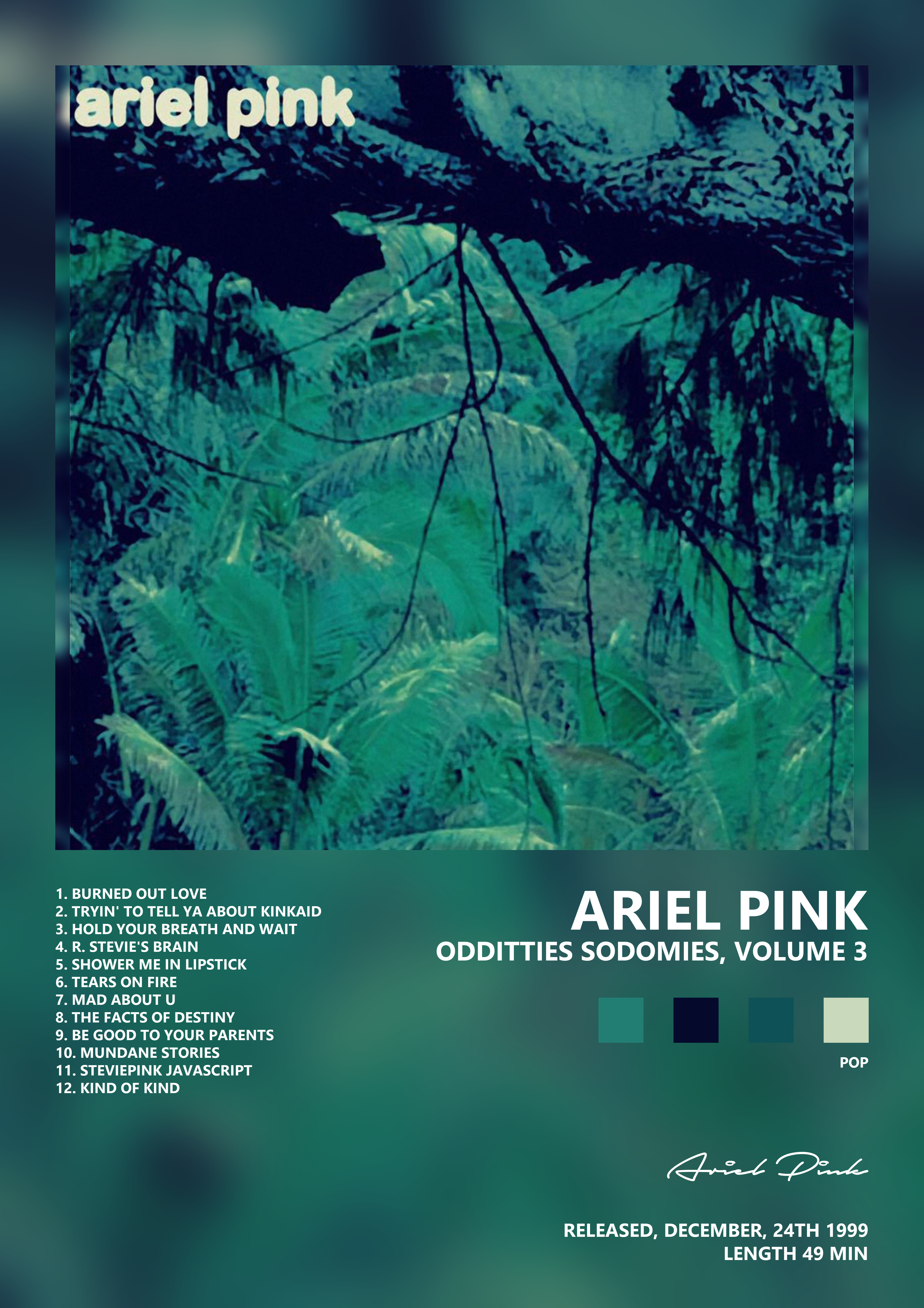 Music poster: Ariel Pink - Odditties Sodomies Volume 3