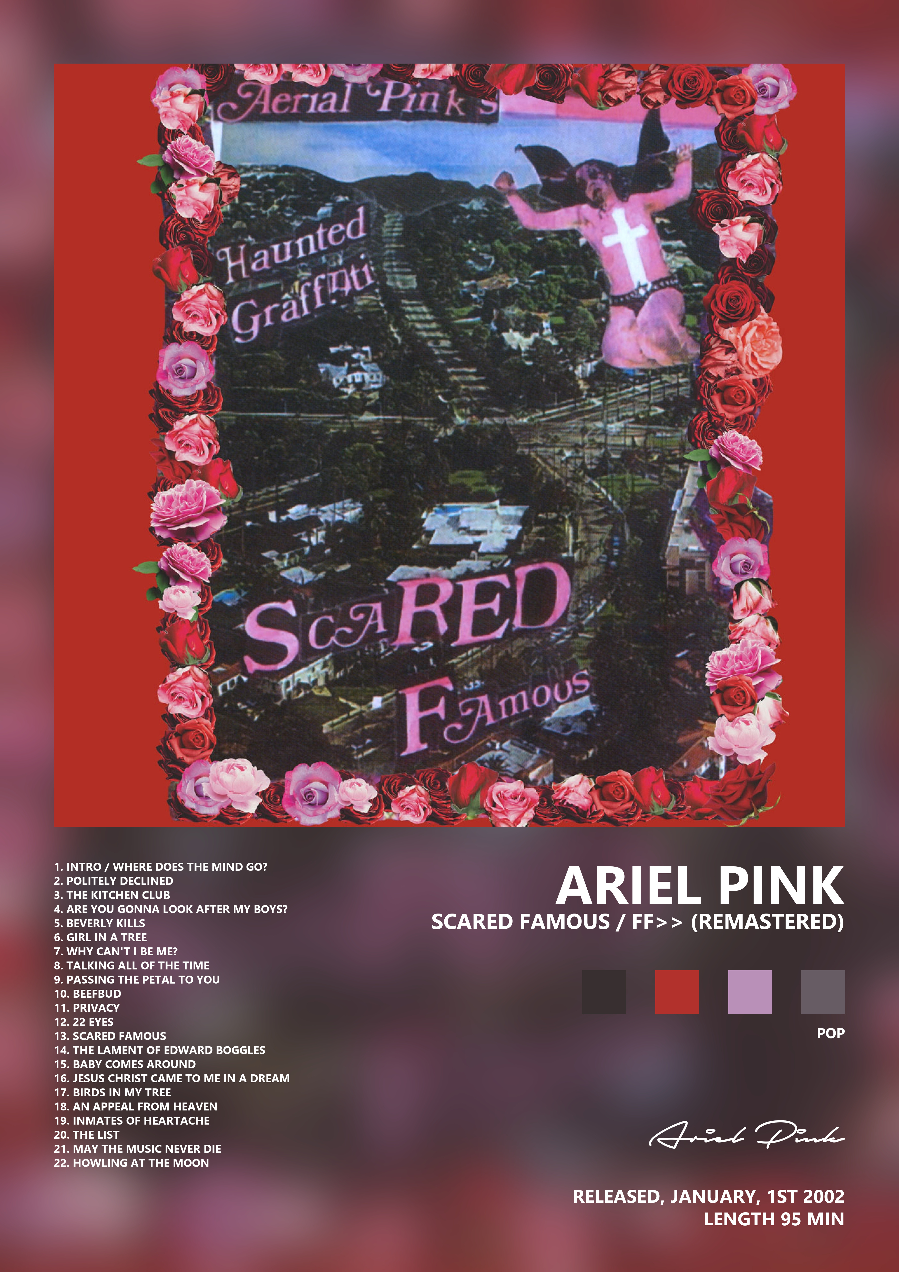Music poster: Ariel Pink - Scared Famous FF Remastered
