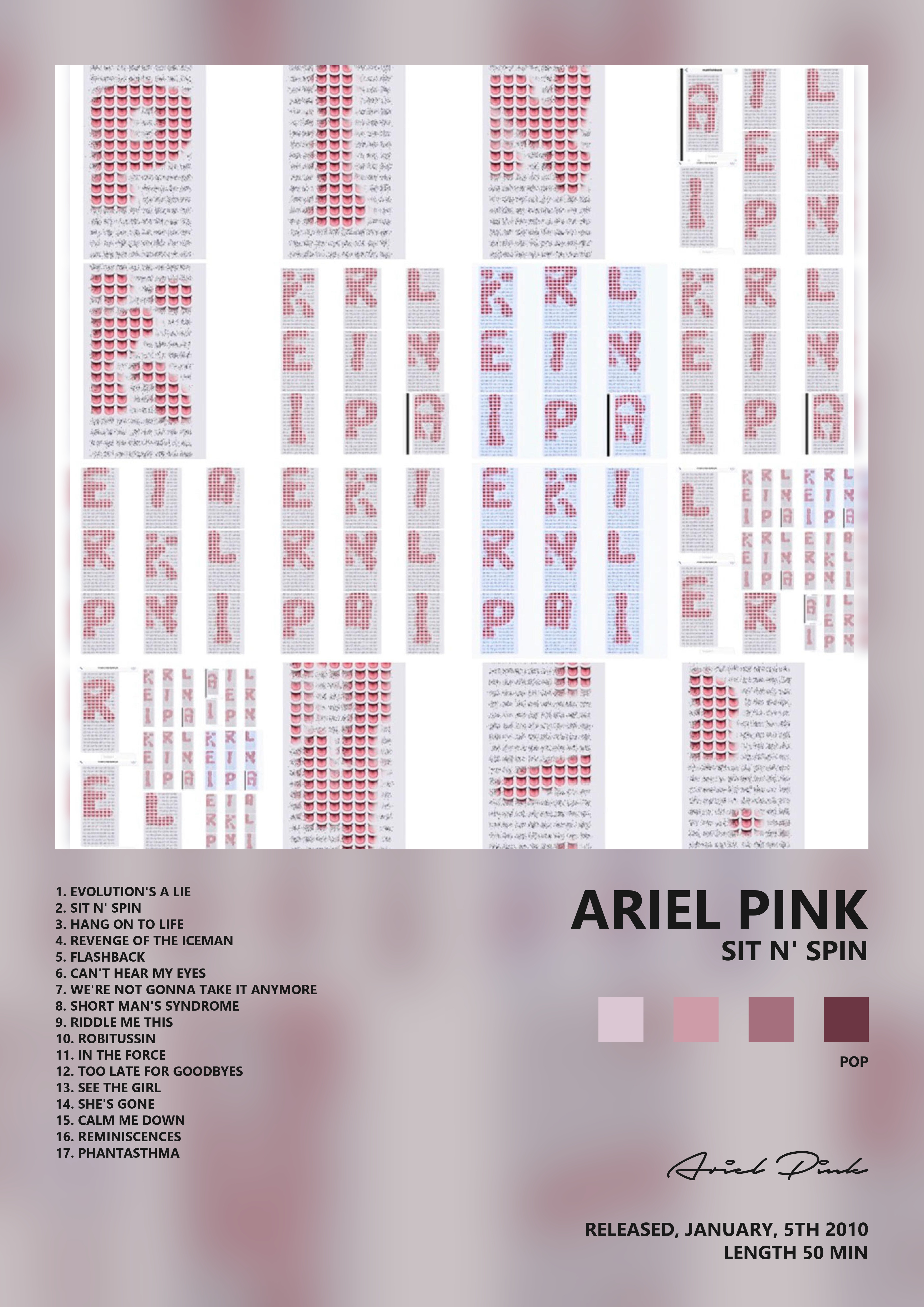 Music poster: Ariel Pink - Sit n Spin