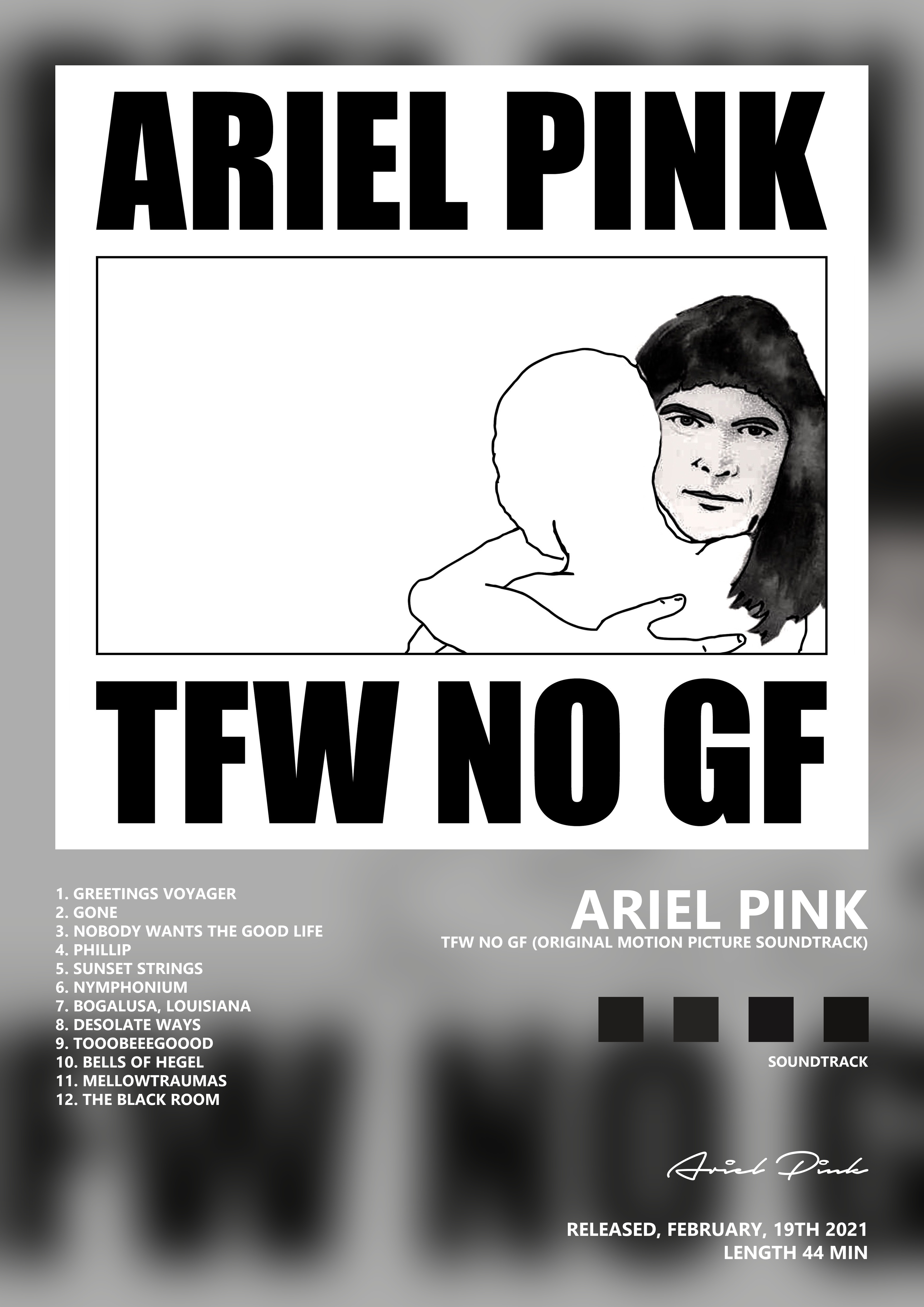 Music poster: Ariel Pink - Tfw No Gf Original Motion Picture Soundtrack