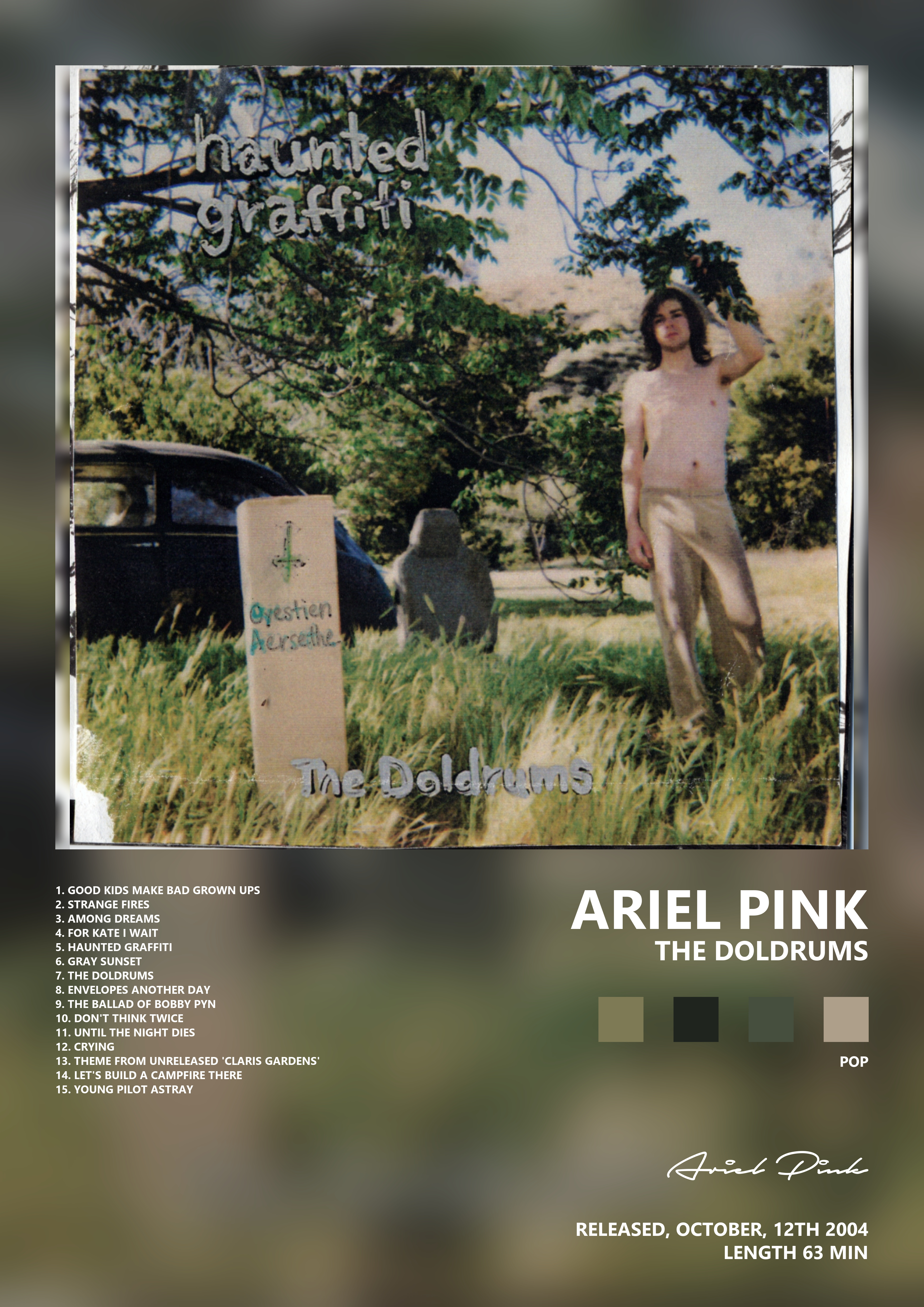 Music poster: Ariel Pink - The Doldrums