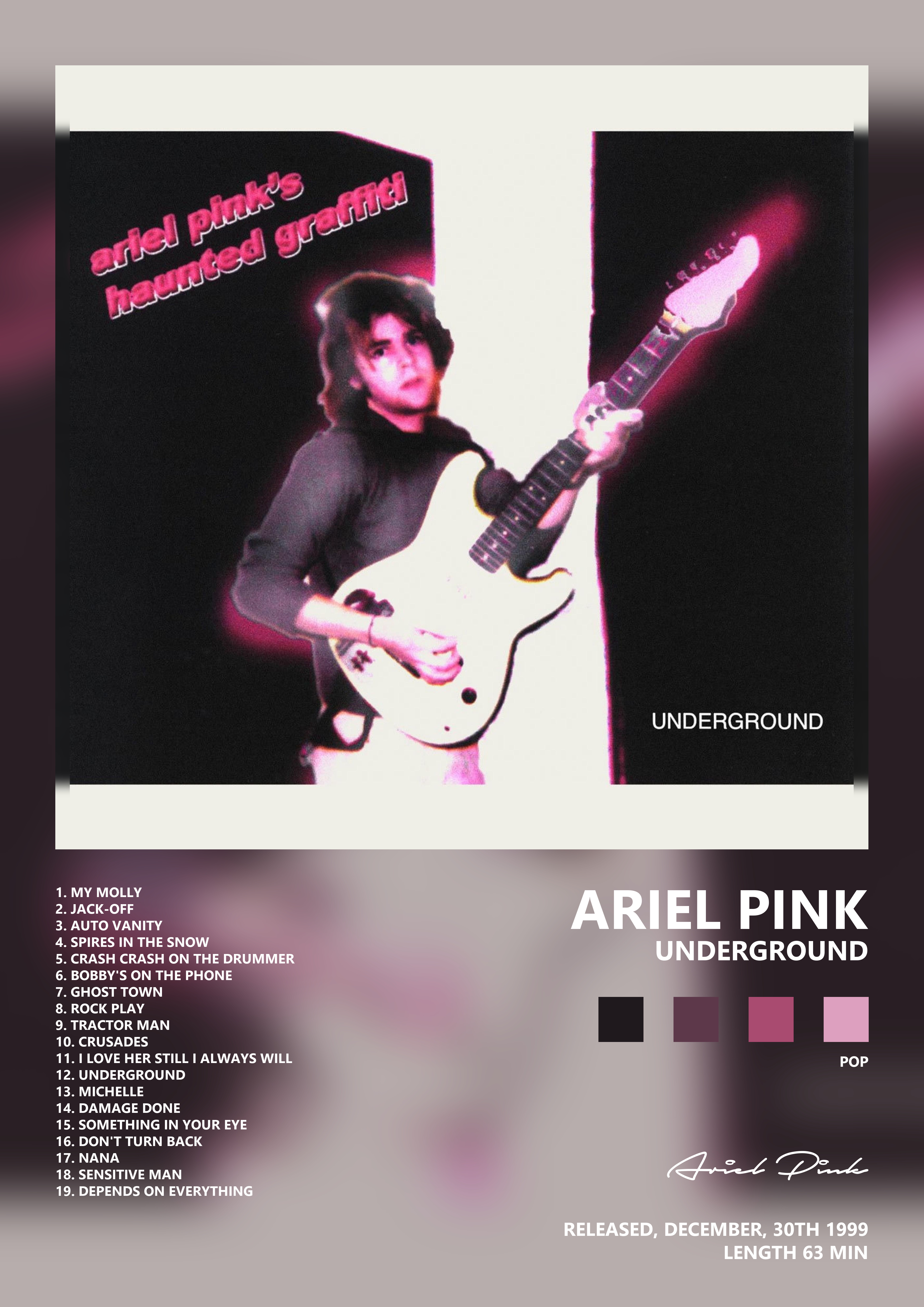 Music poster: Ariel Pink - Underground