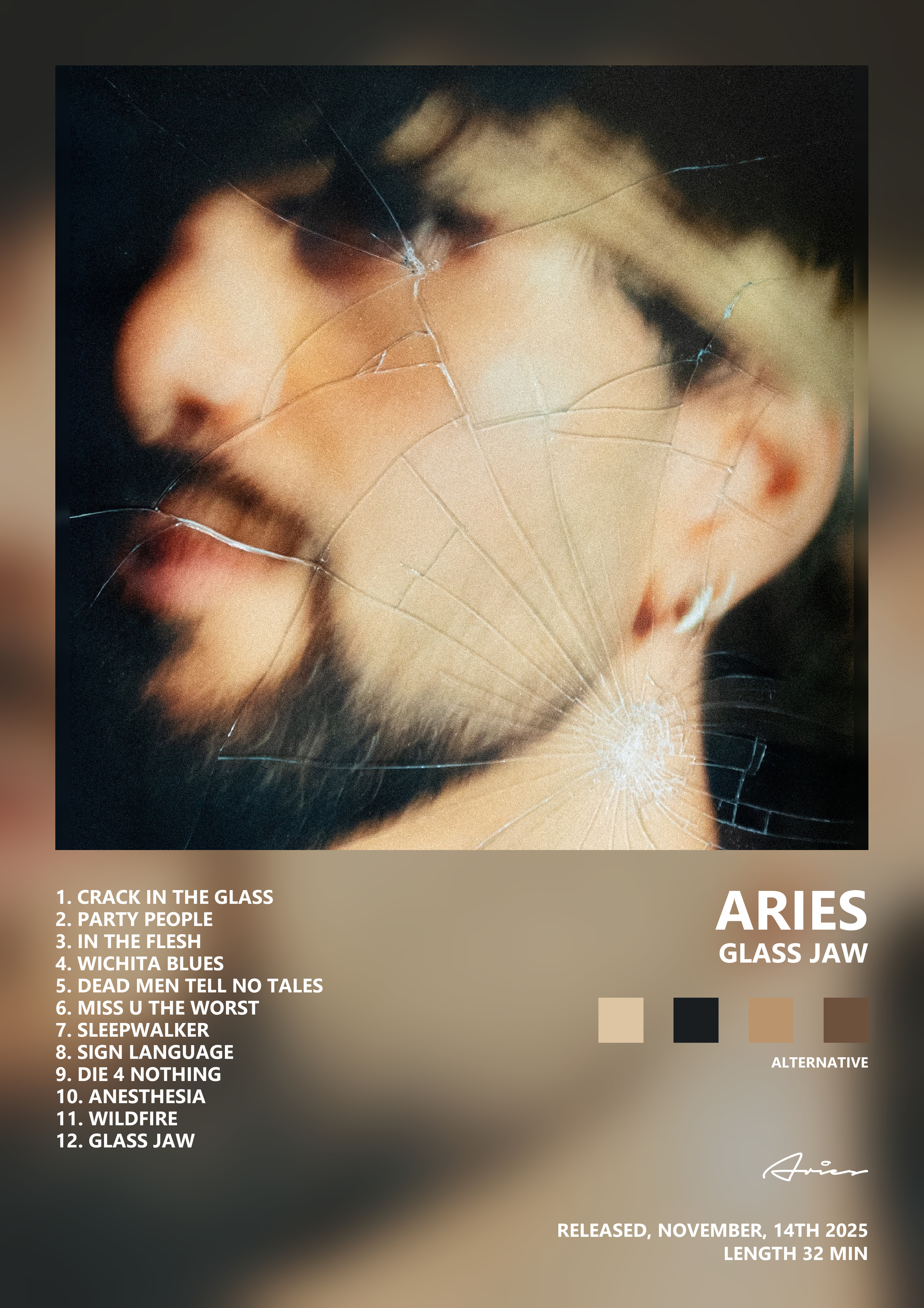 Music poster: Aries - GLASS JAW