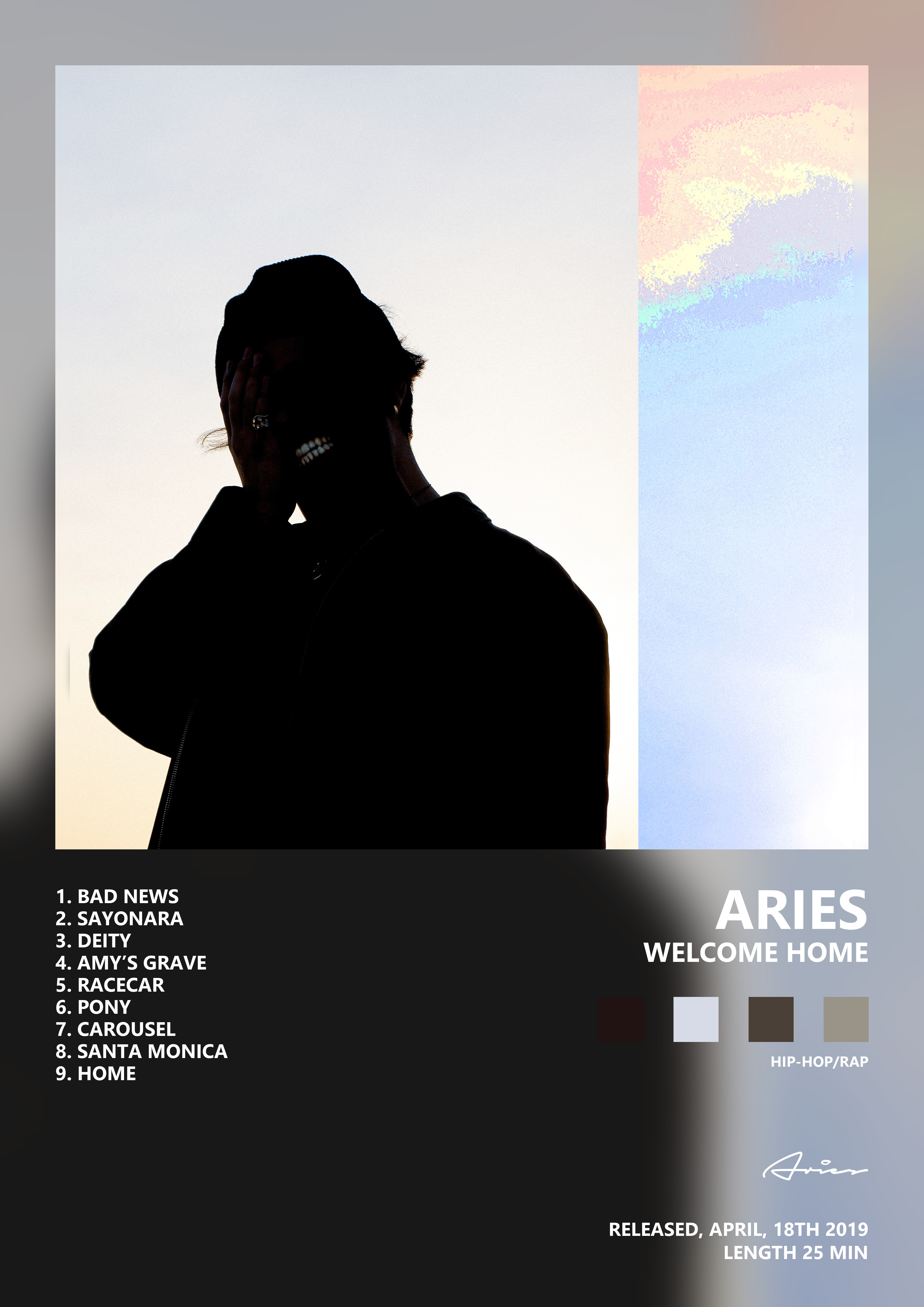 Music poster: Aries - WELCOME HOME