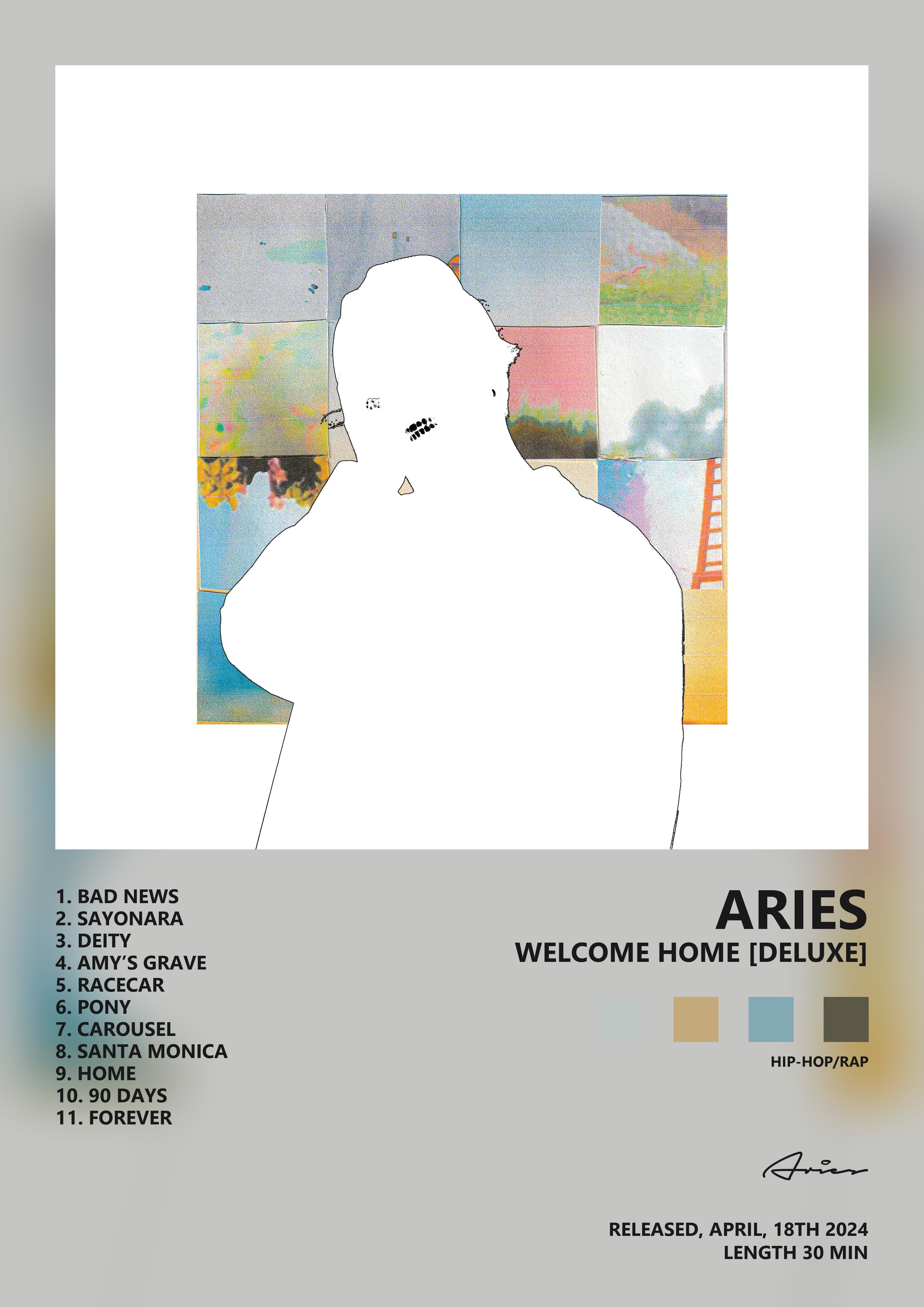 Music poster: Aries - WELCOME HOME deluxe