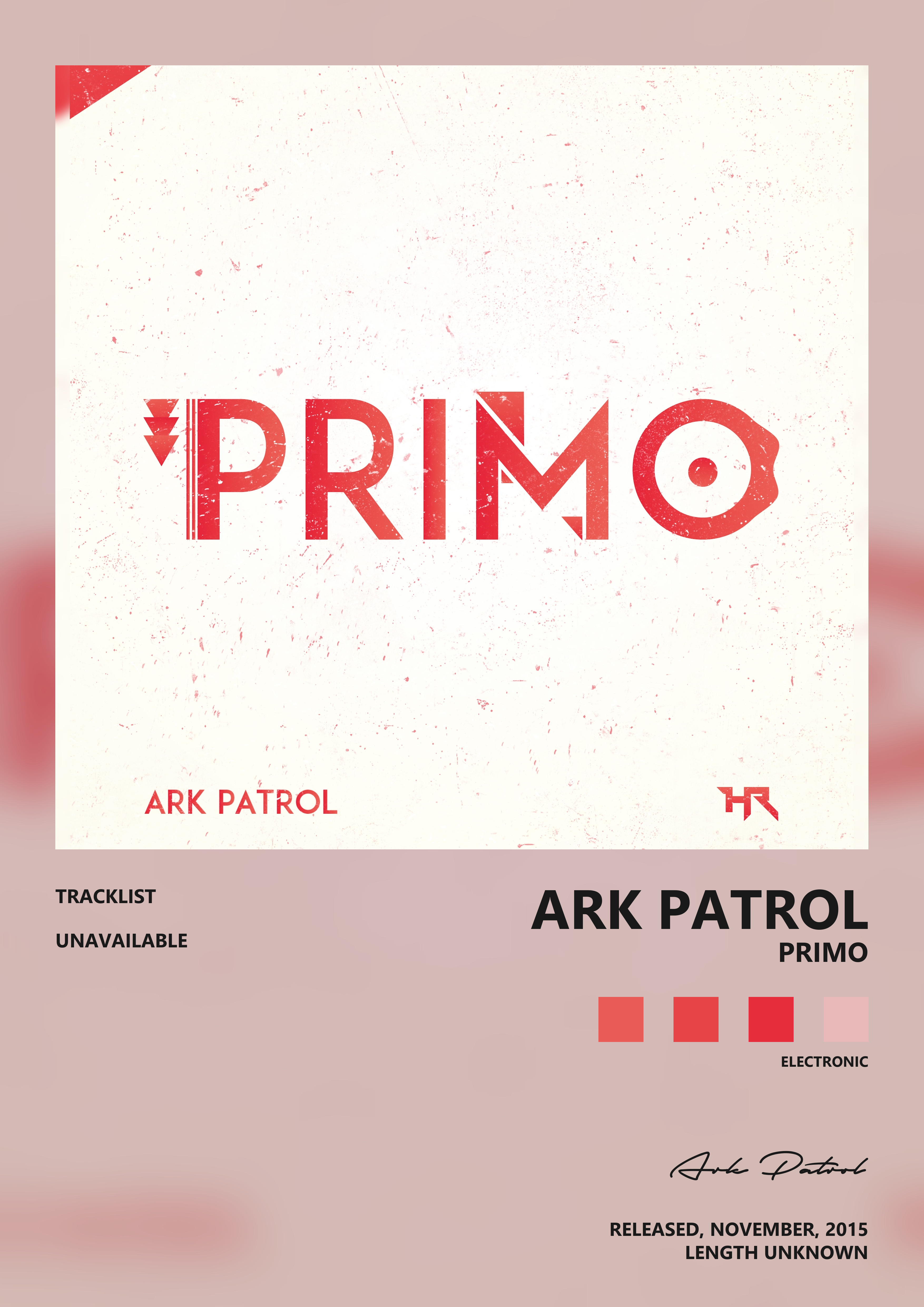 Music poster: Ark Patrol - Primo