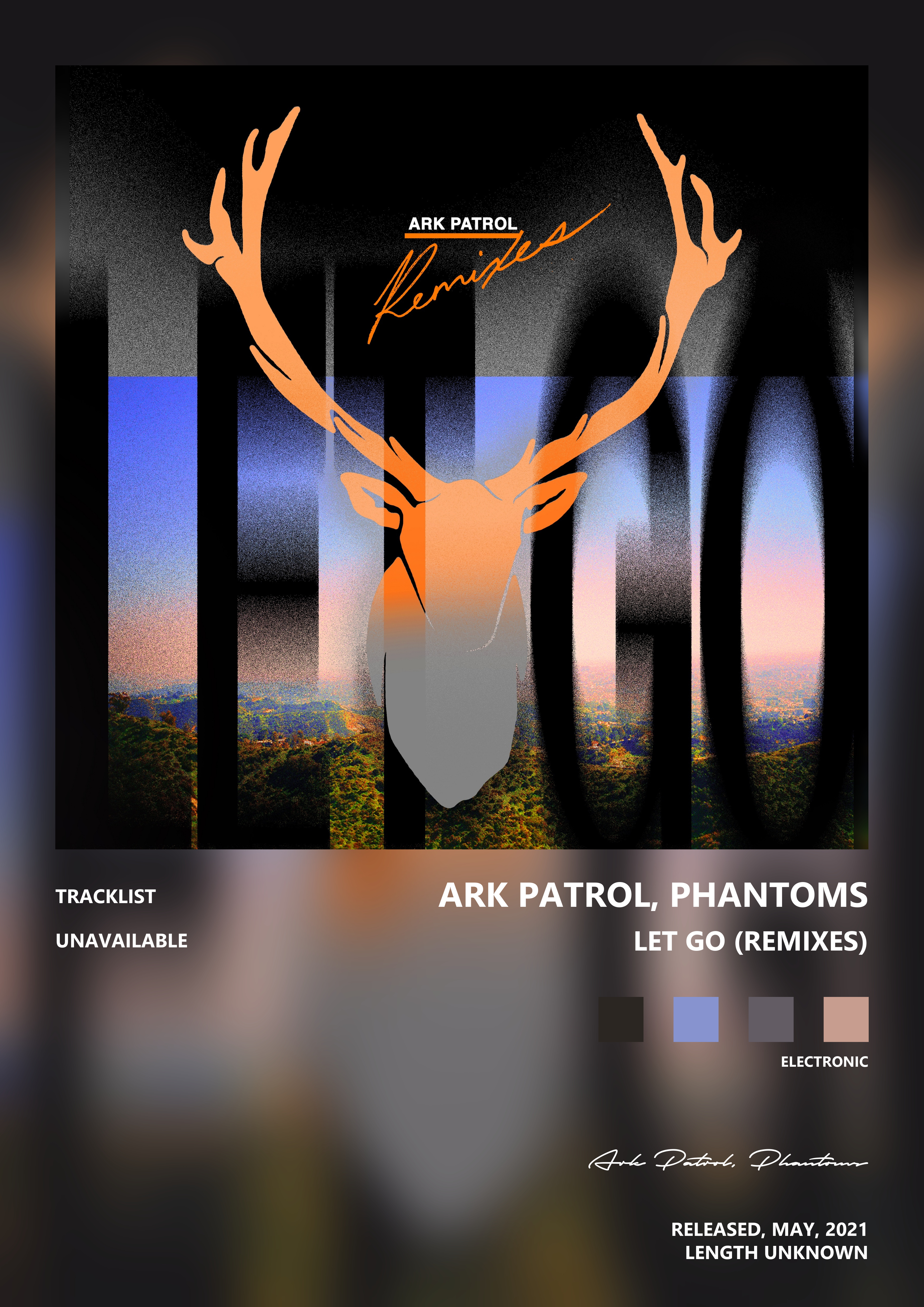 Music poster: Ark Patrol Phantoms - Let Go Remixes
