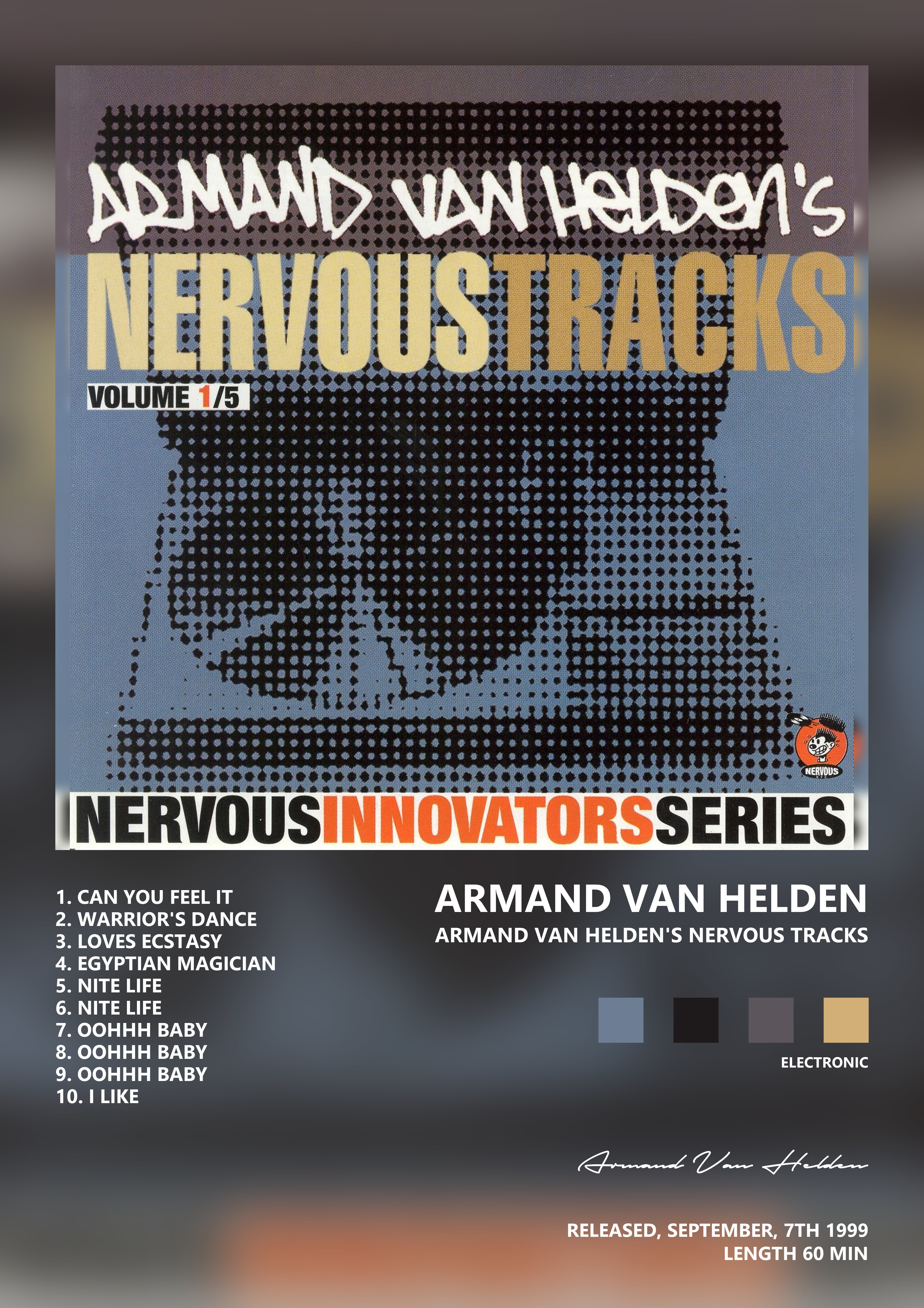 Music poster: Armand Van Helden - Armand Van Heldens Nervous Tracks