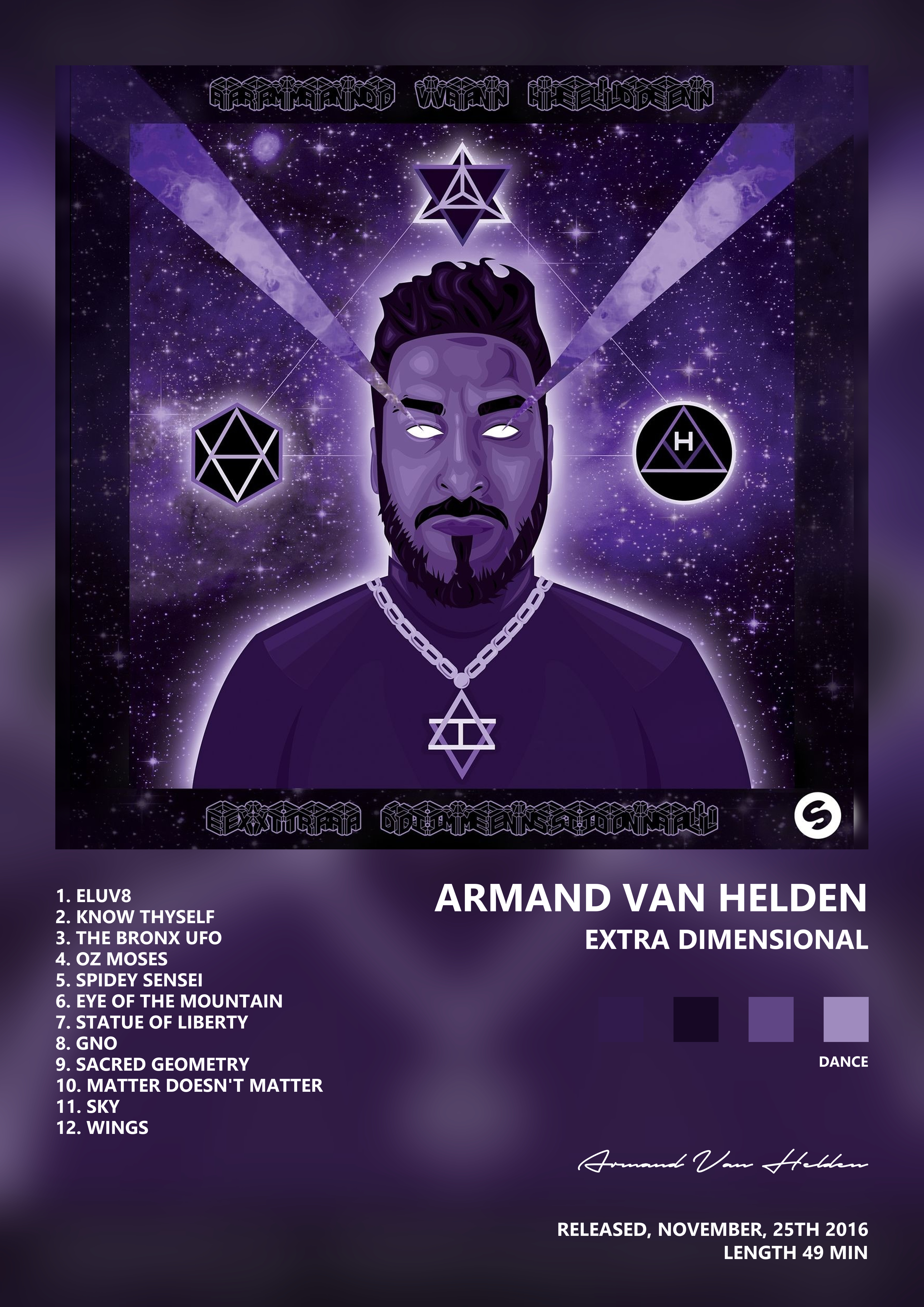 Music poster: Armand Van Helden - Extra Dimensional