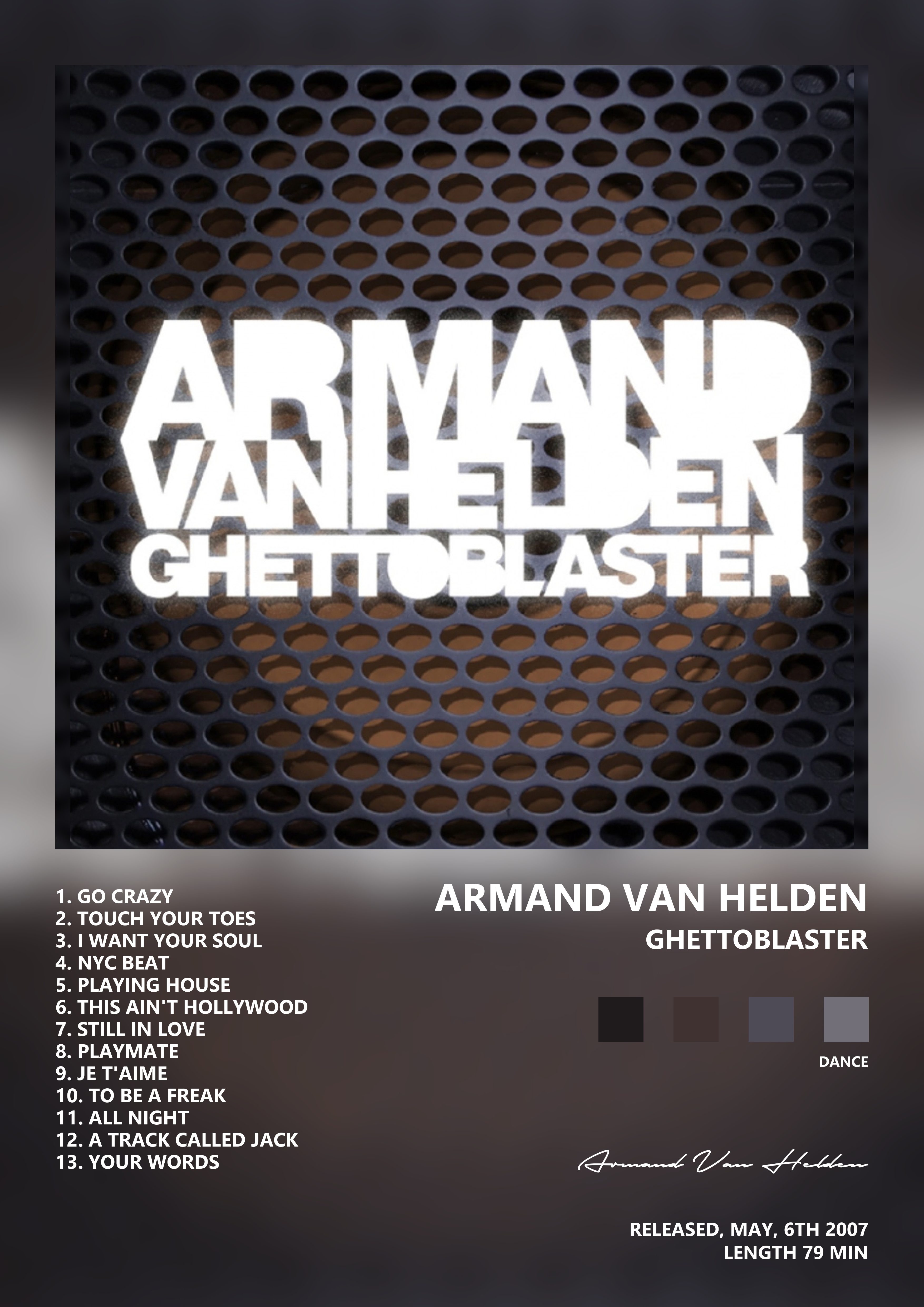 Music poster: Armand Van Helden - Ghettoblaster