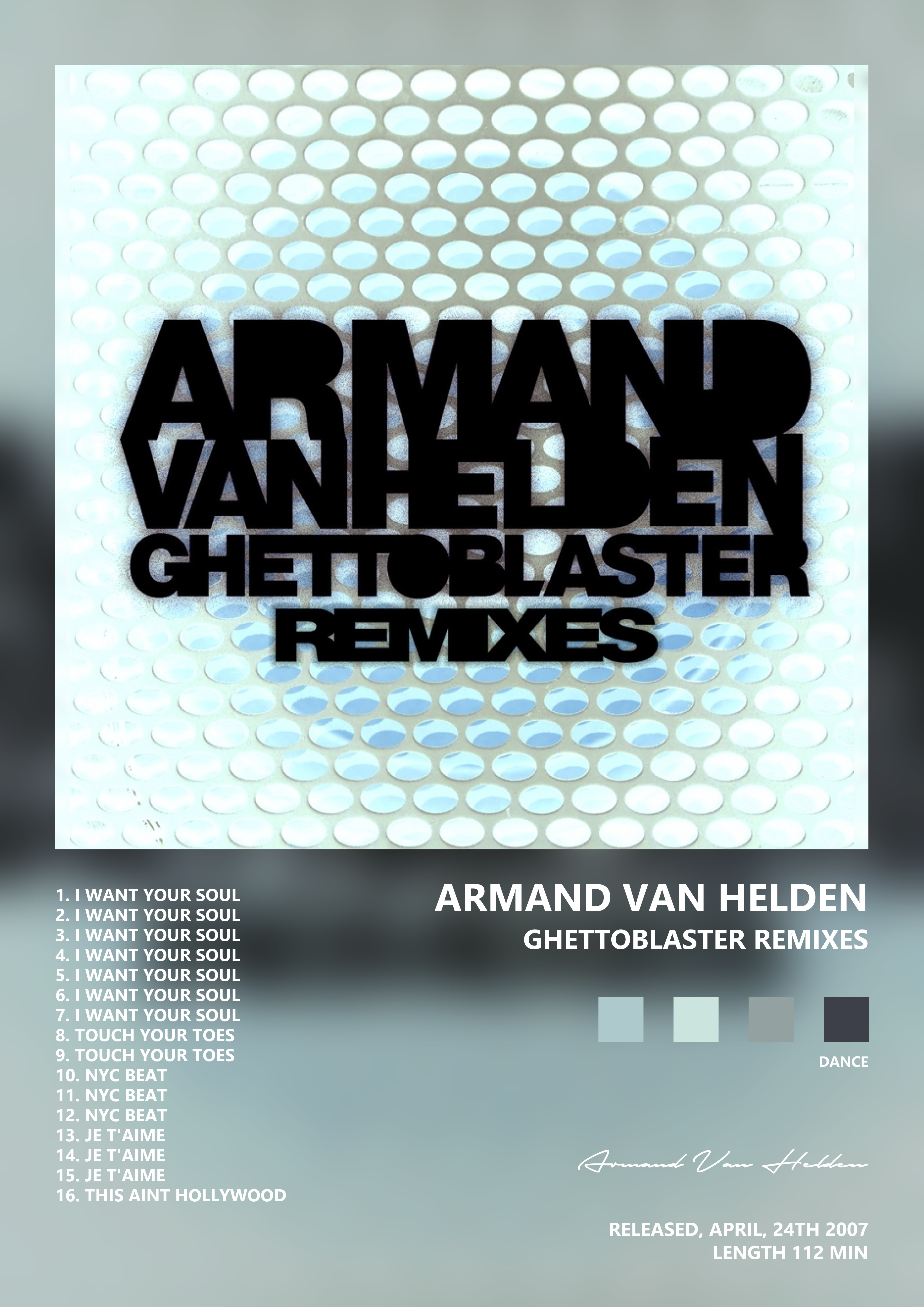 Music poster: Armand Van Helden - Ghettoblaster Remixes