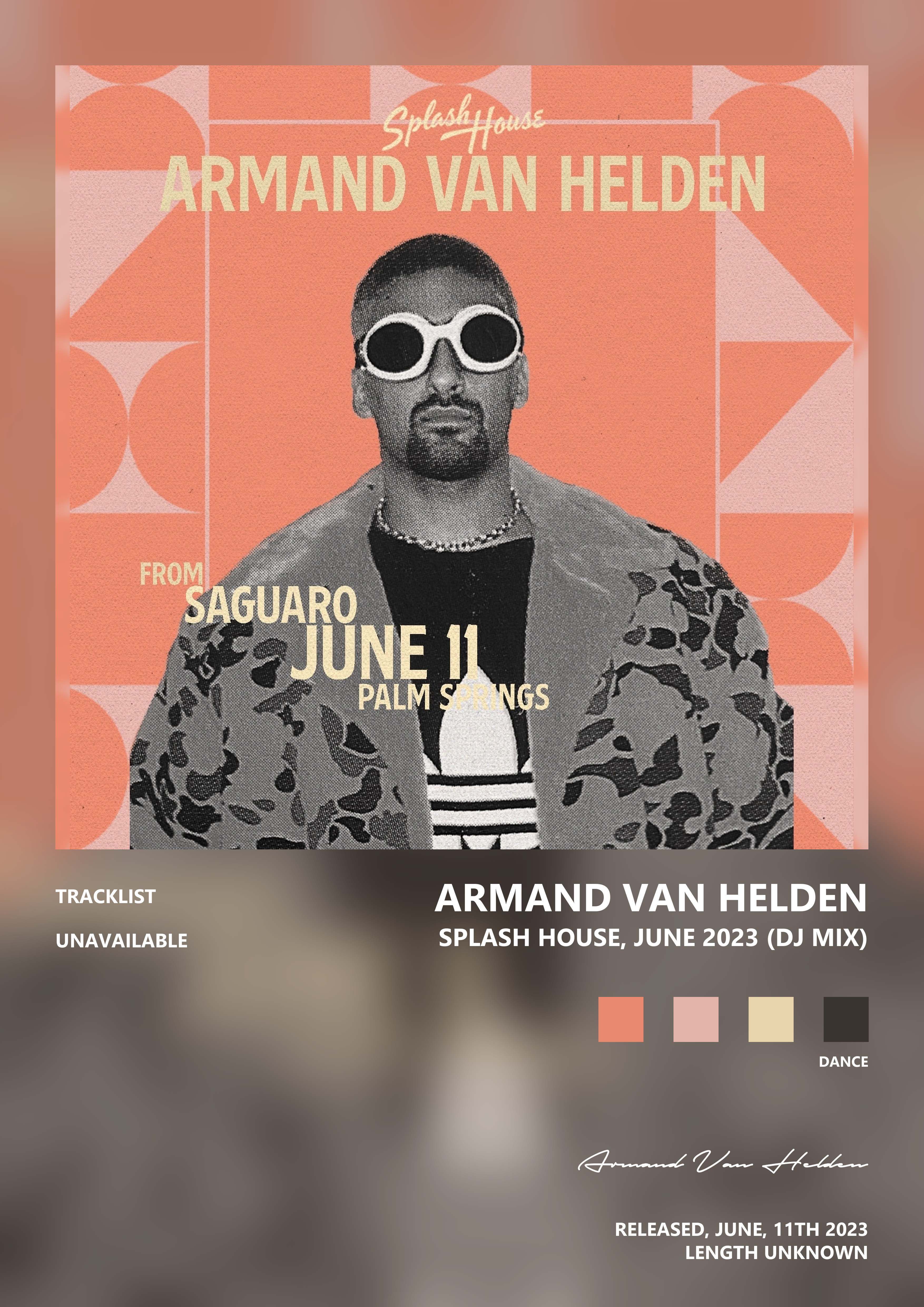 Music poster: Armand Van Helden - Splash House June 2023 DJ Mix