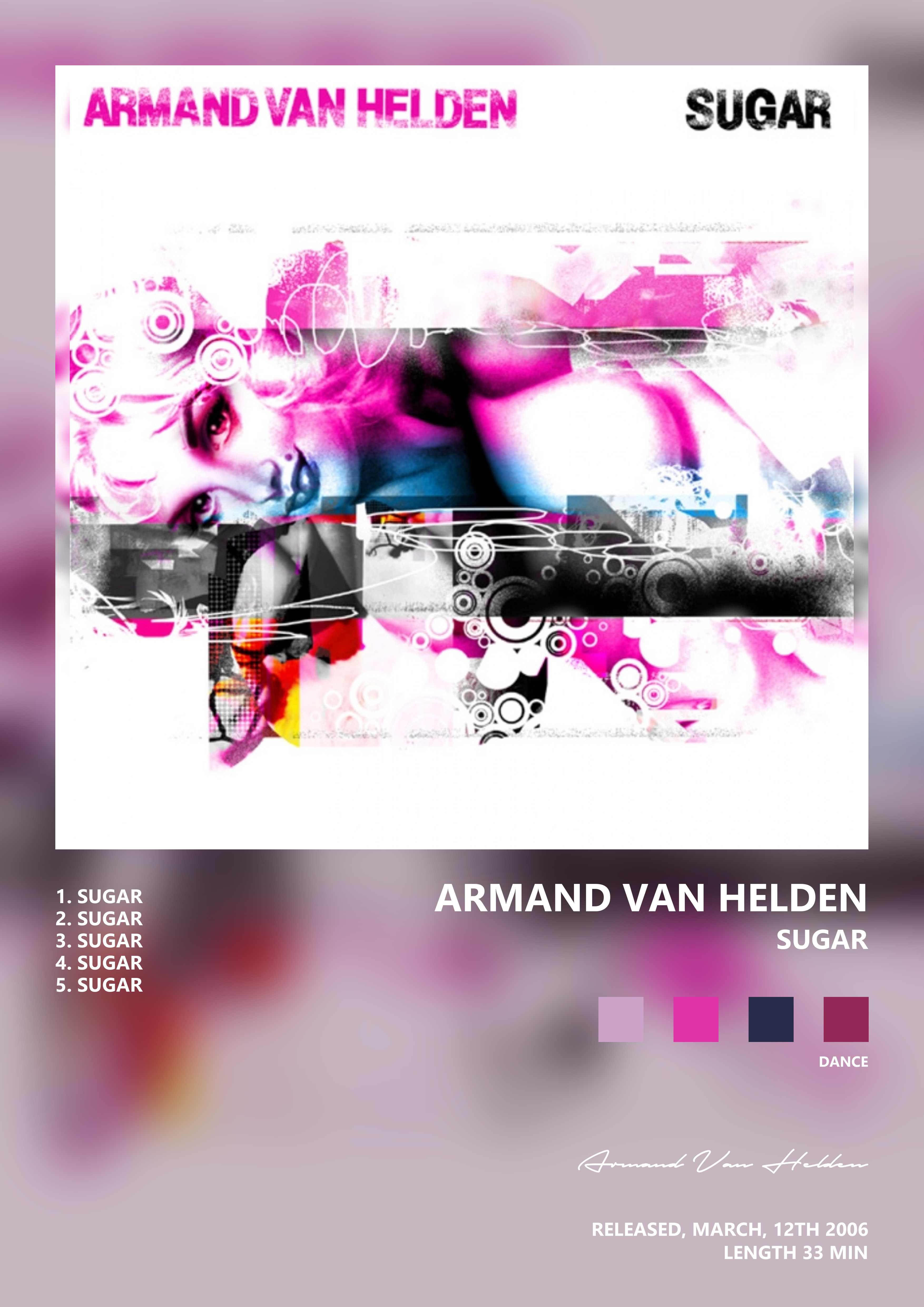 Music poster: Armand Van Helden - Sugar