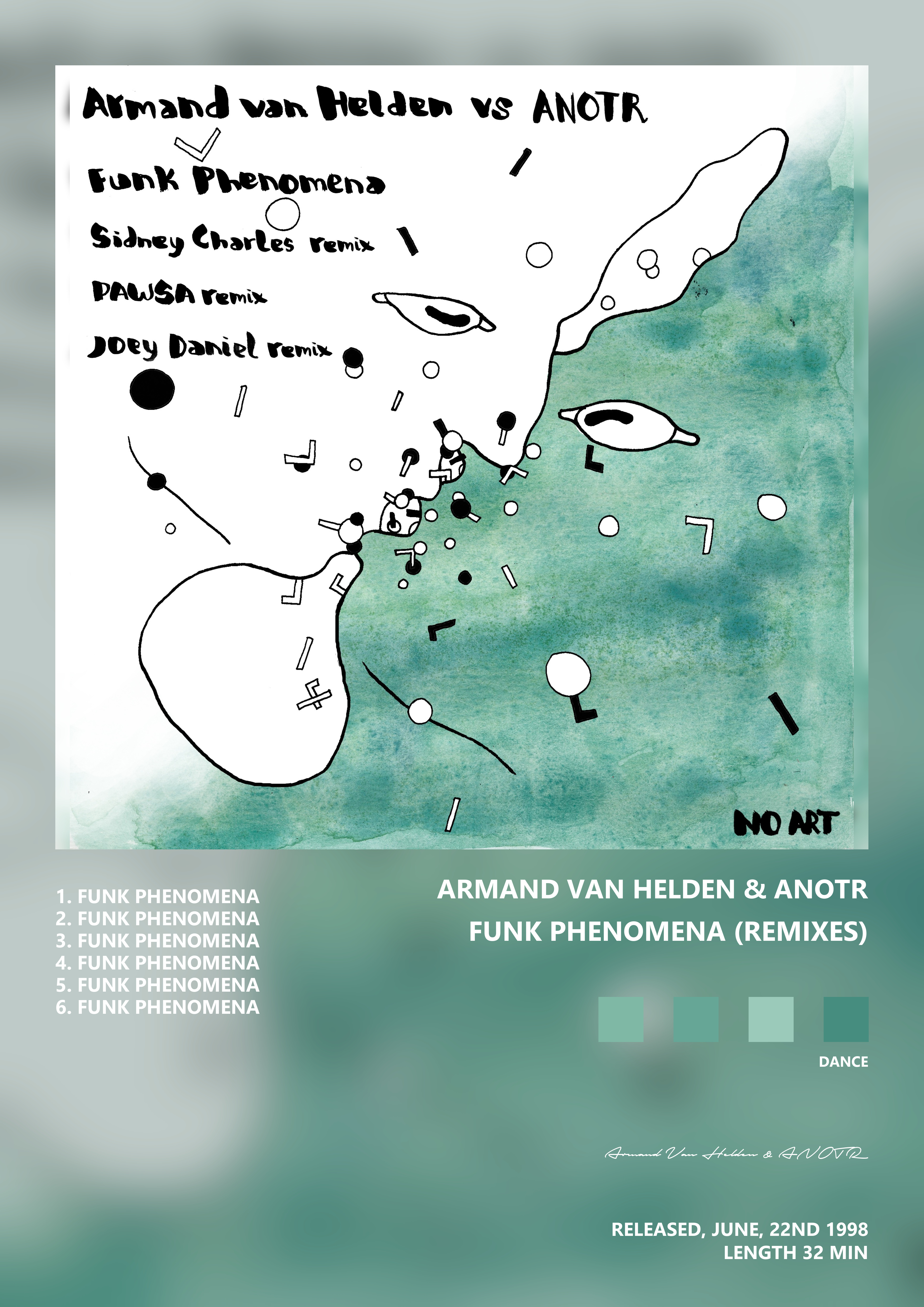 Music poster: Armand Van Helden ANOTR - Funk Phenomena Remixes