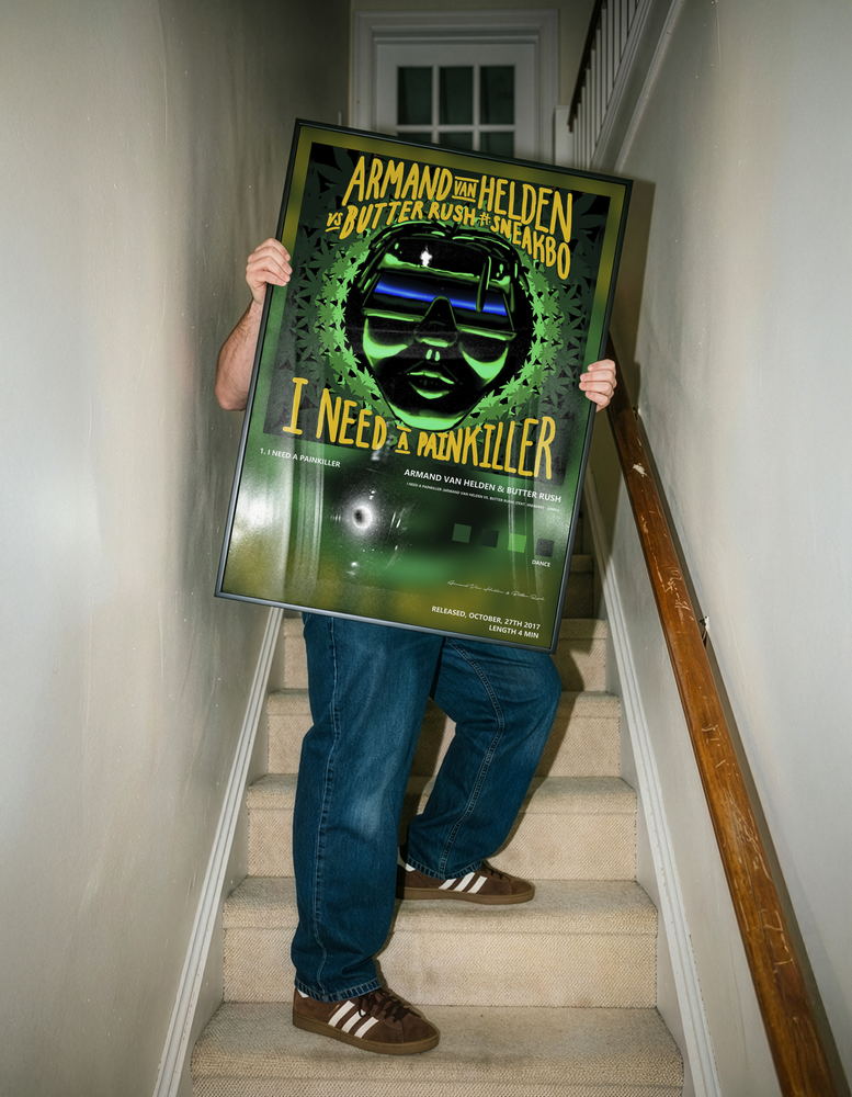 Music poster: Armand Van Helden Butter Rush - I Need a Painkiller Armand Van Helden Vs Butter Rush feat Sneakbo - Single