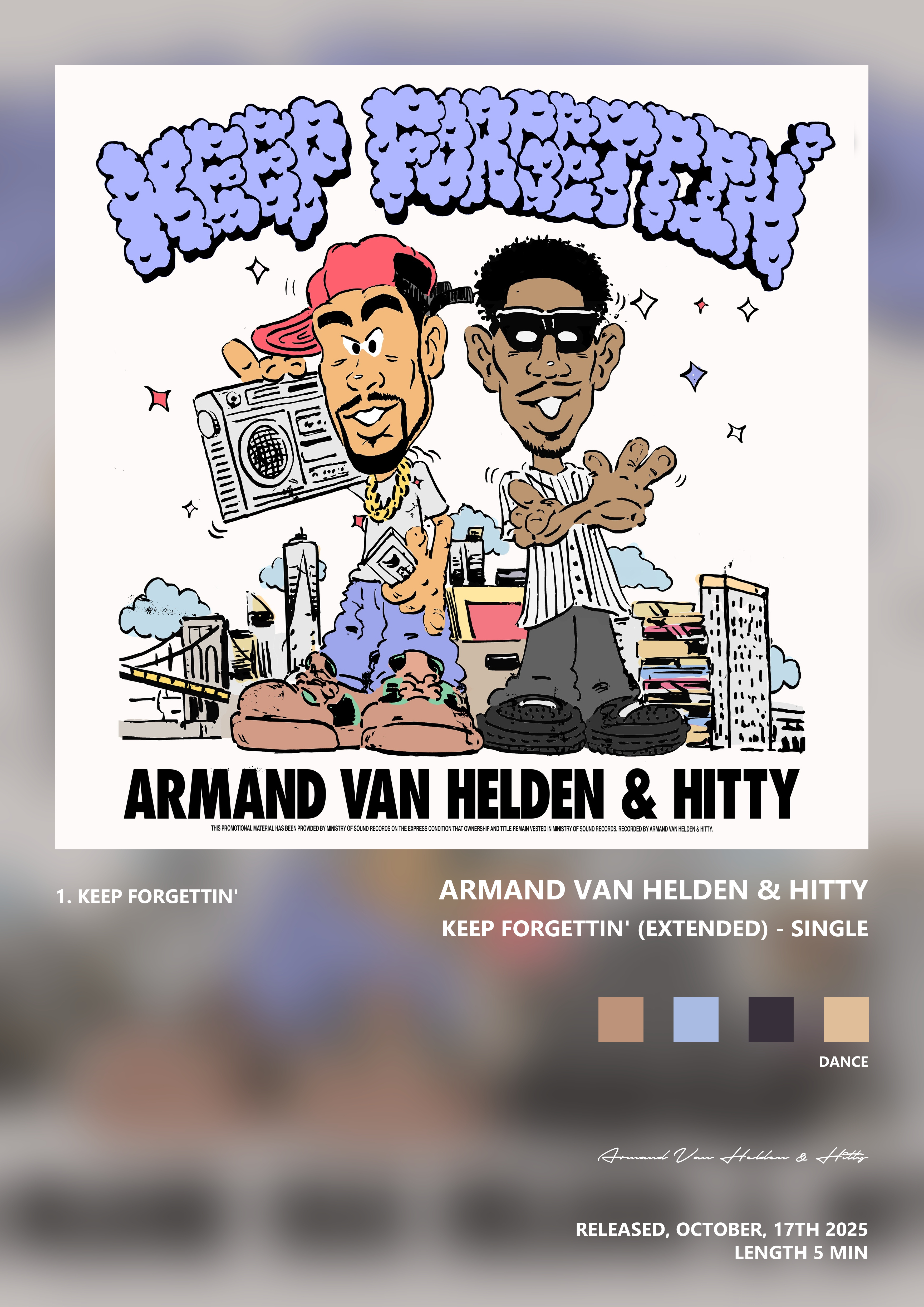 Music poster: Armand Van Helden Hitty - Keep Forgettin Extended - Single