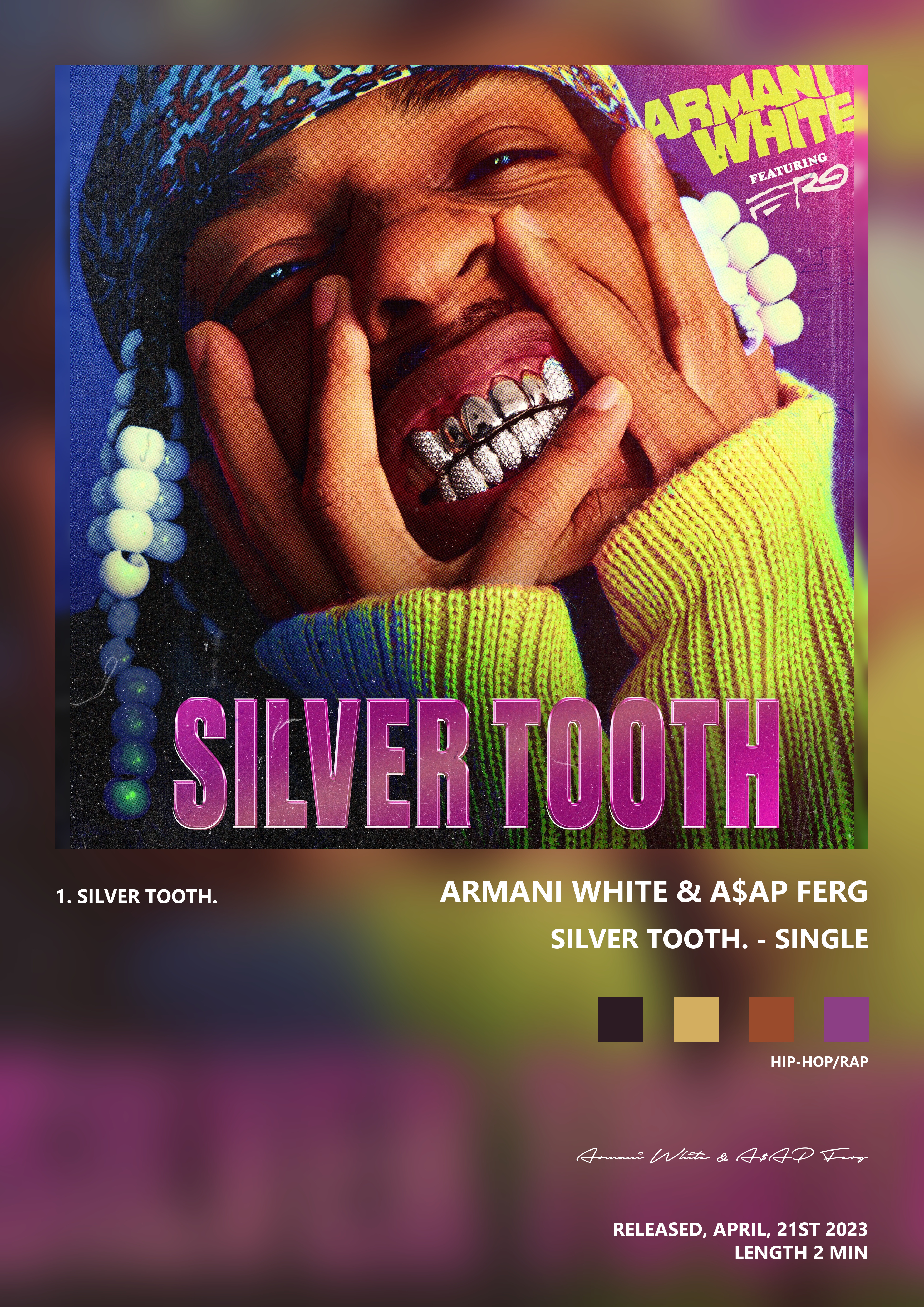 Music poster: Armani White AAP Ferg - SILVER TOOTH - Single