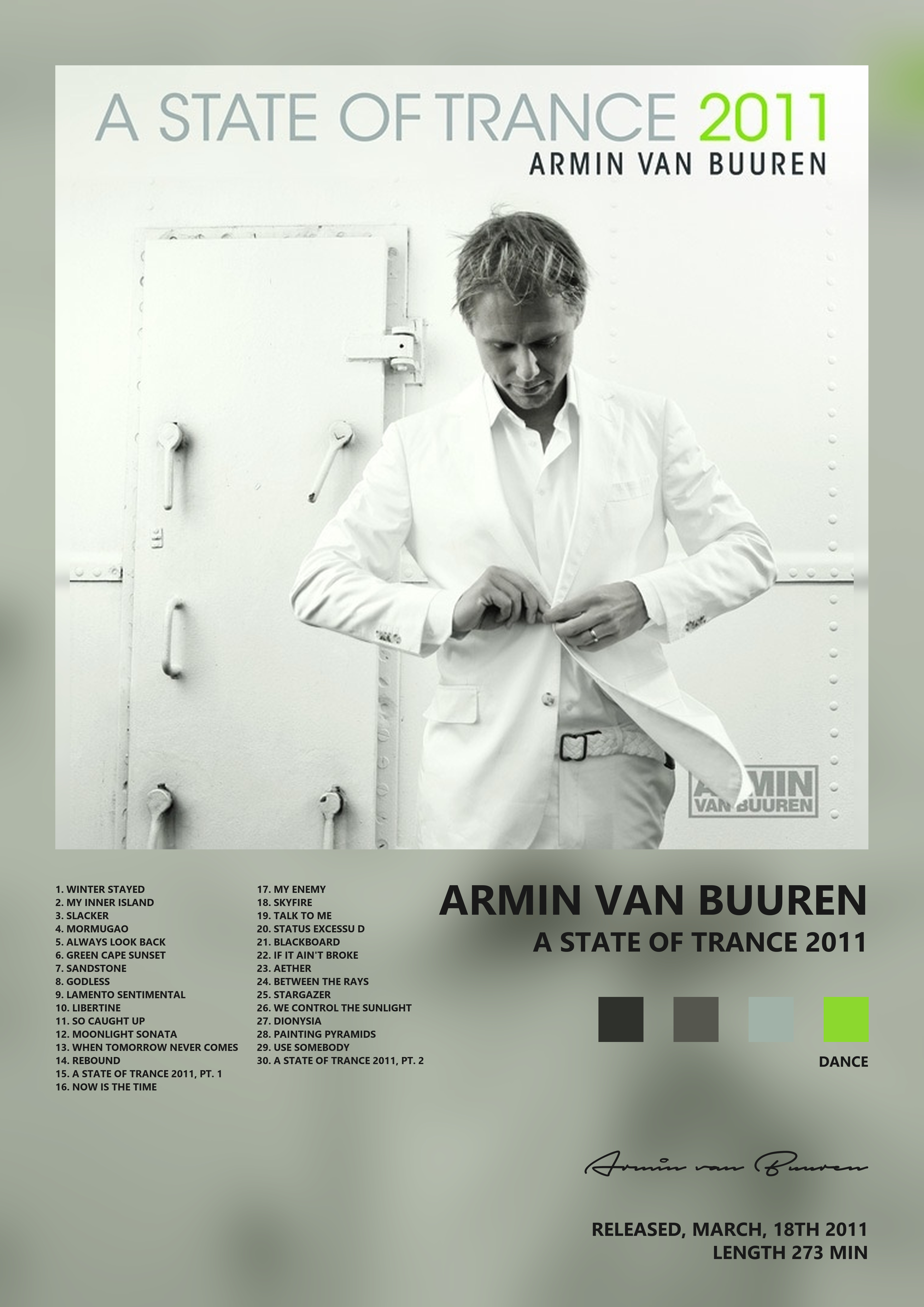 Music poster: Armin van Buuren - A State of Trance 2011
