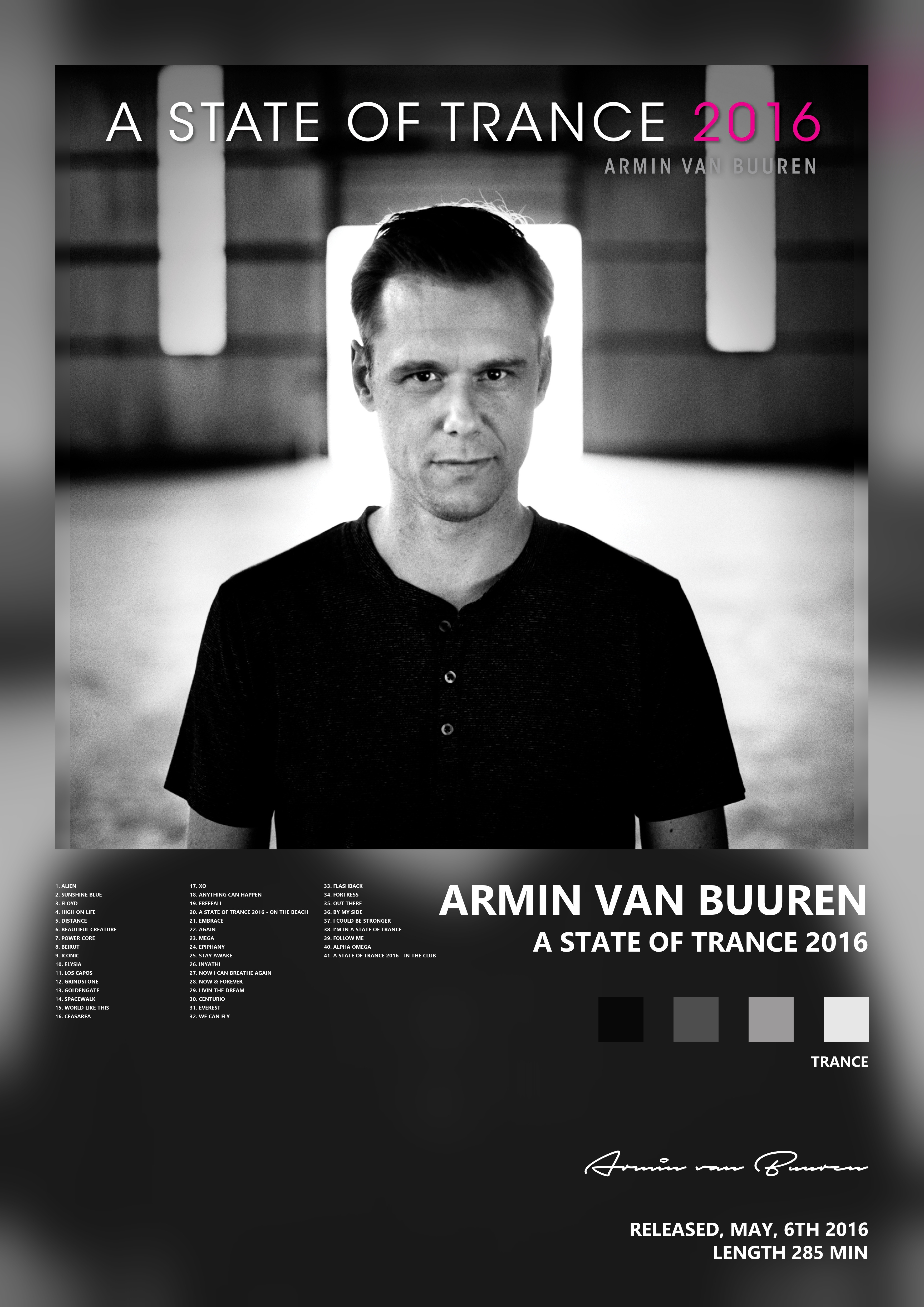 Music poster: Armin van Buuren - A State of Trance 2016